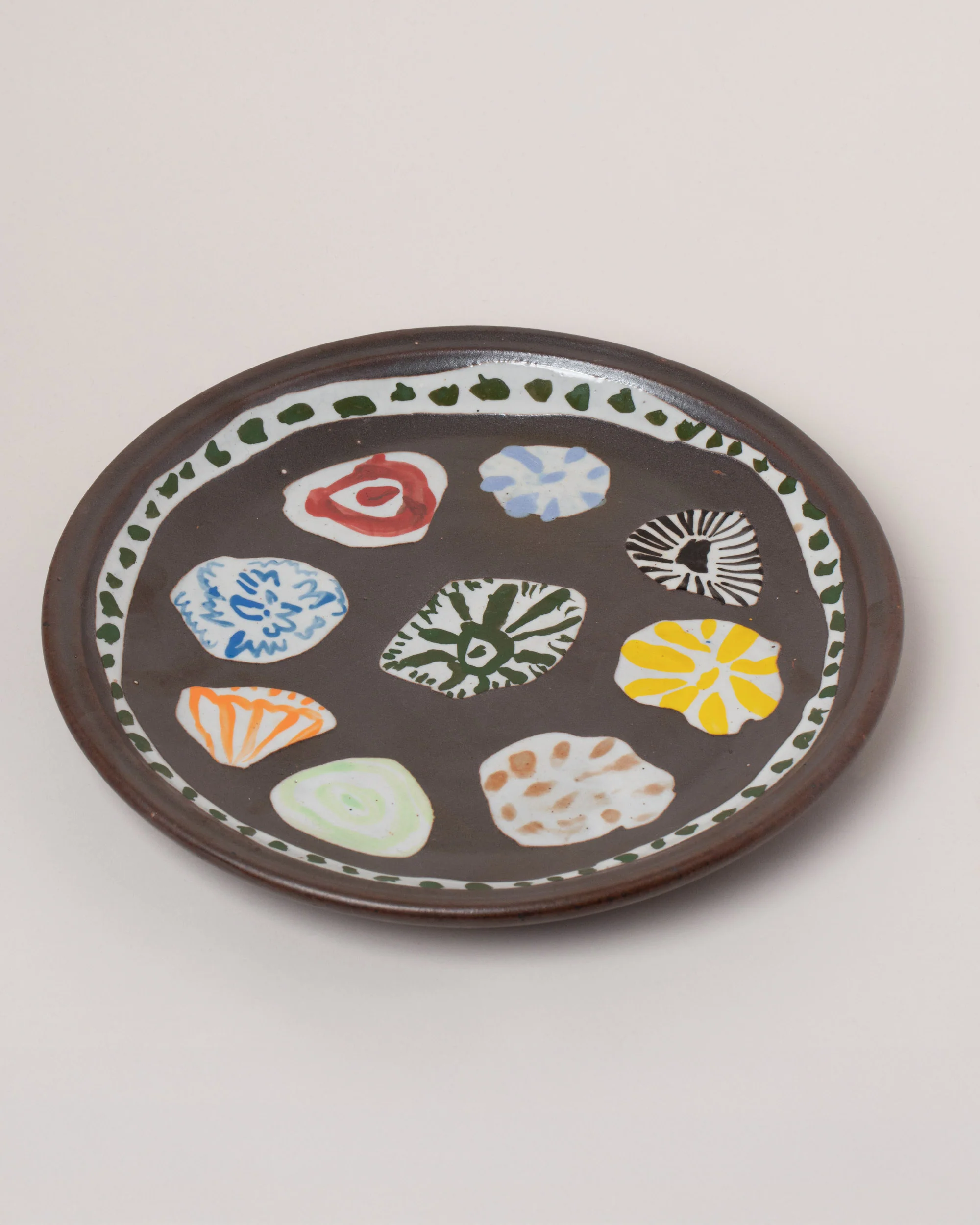 Tenmoku Petal Platter