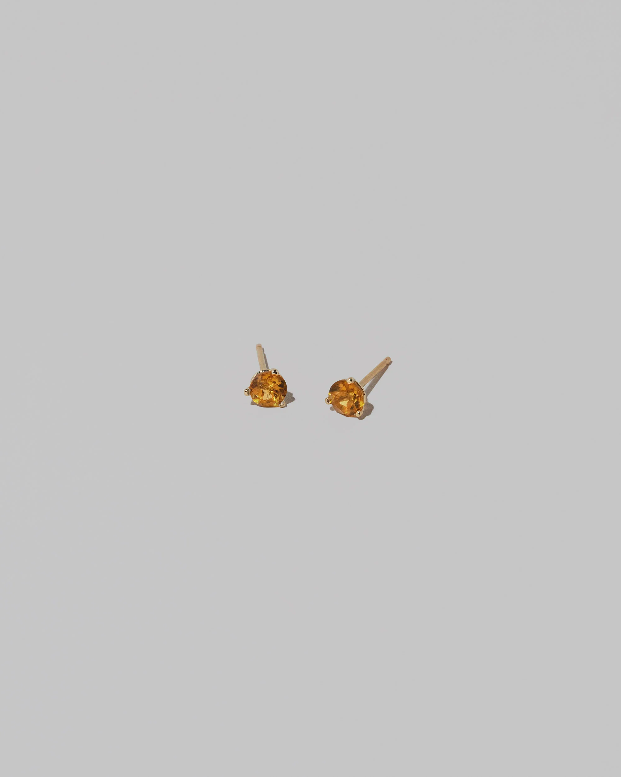 Martini Stud Earrings - Citrine