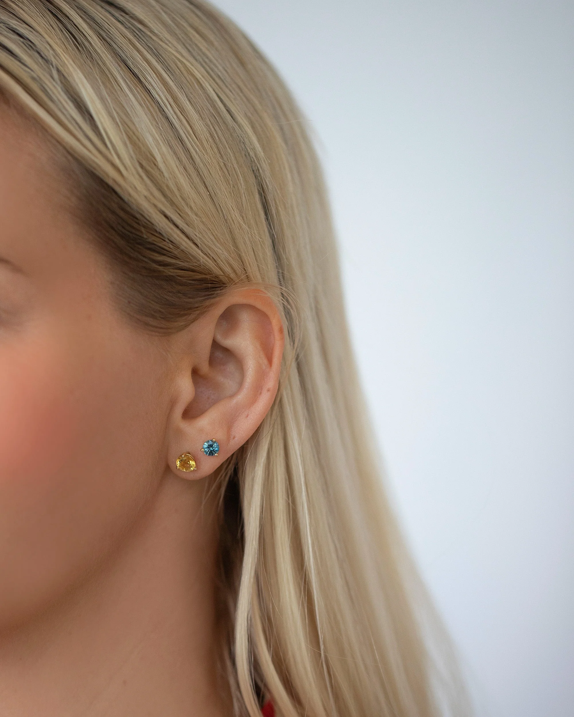 Martini Stud Earrings - Magenta Ruby - Image 2