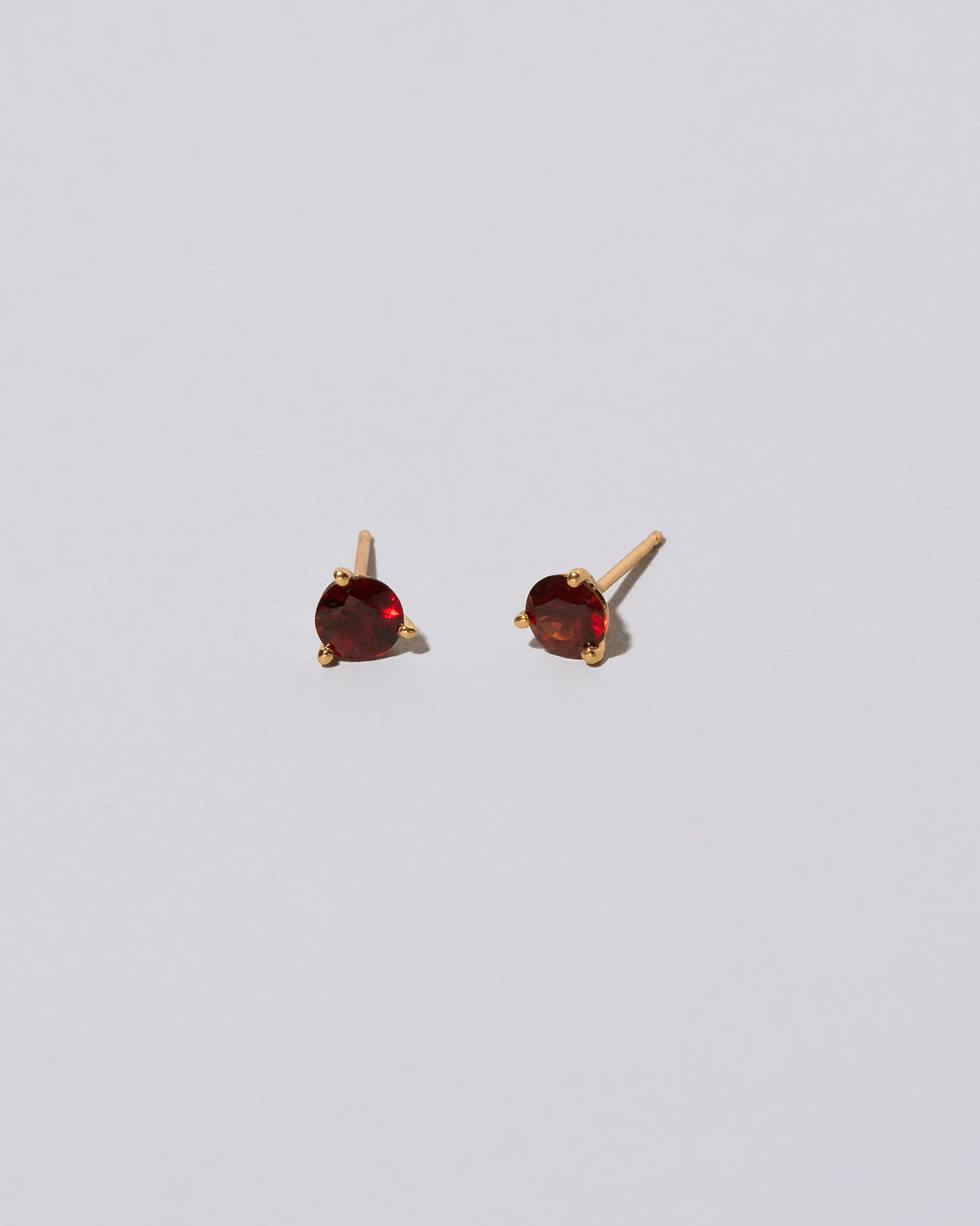 Martini Stud Earrings - Mega Red Garnet - Image 3