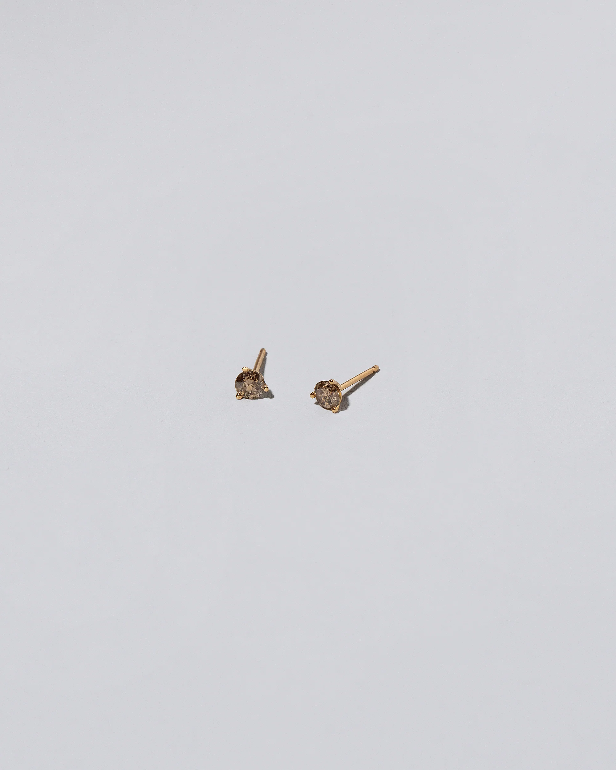 Martini Stud Earrings - Petite Cognac Diamond