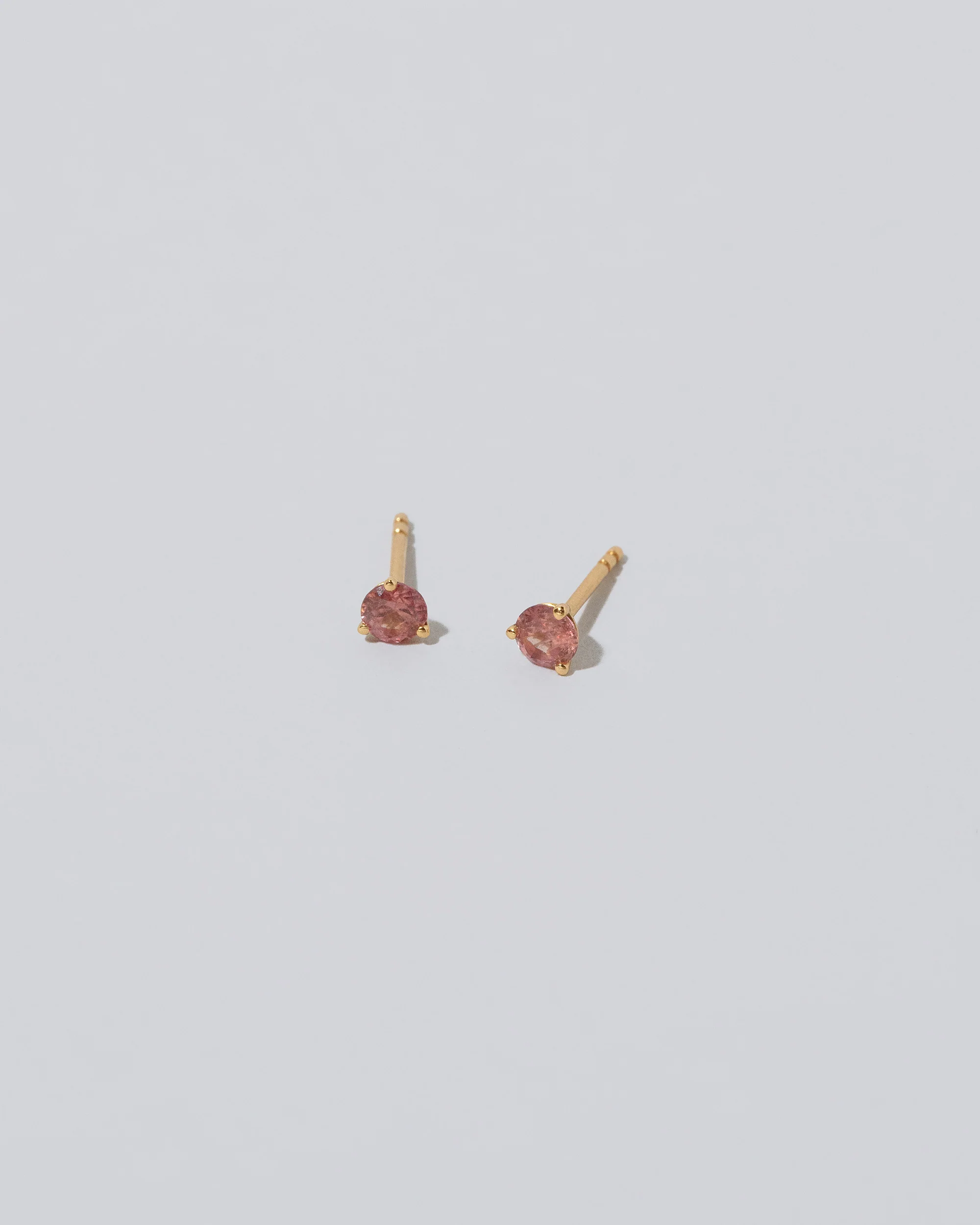 Martini Stud Earrings - Petite Coral Sapphire