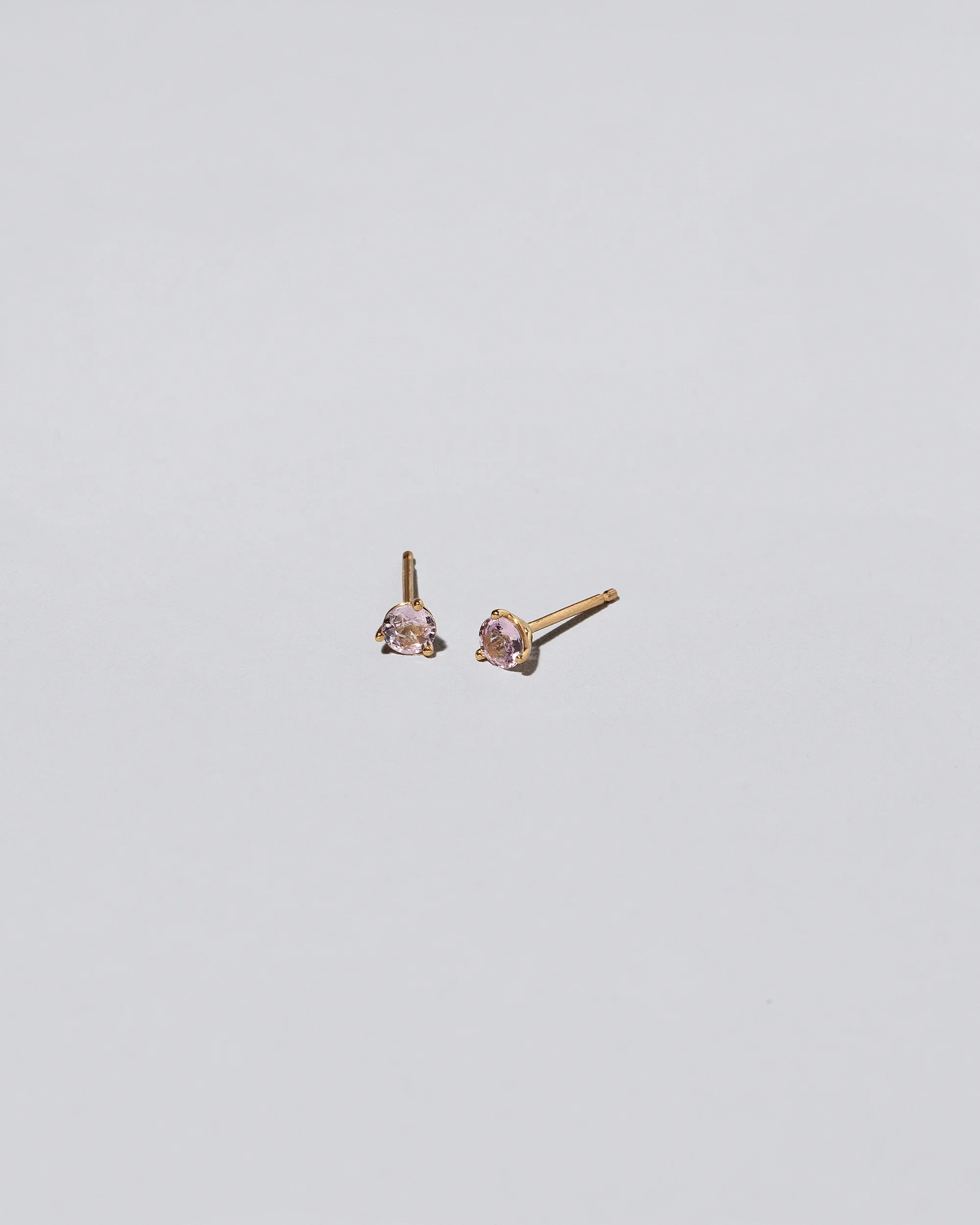 Martini Stud Earrings - Petite Light Pink Sapphire