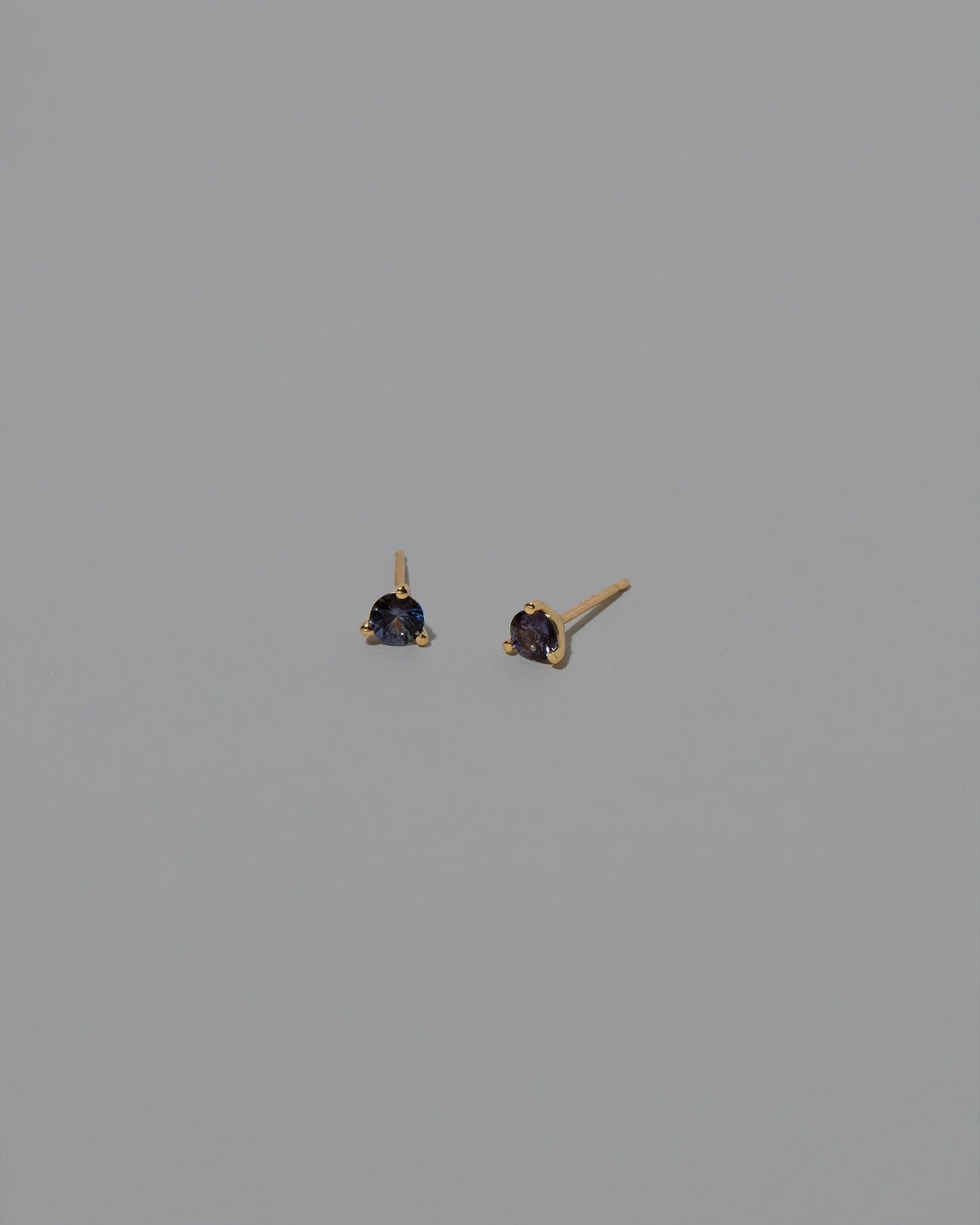 Martini Stud Earrings - Purple Sapphire