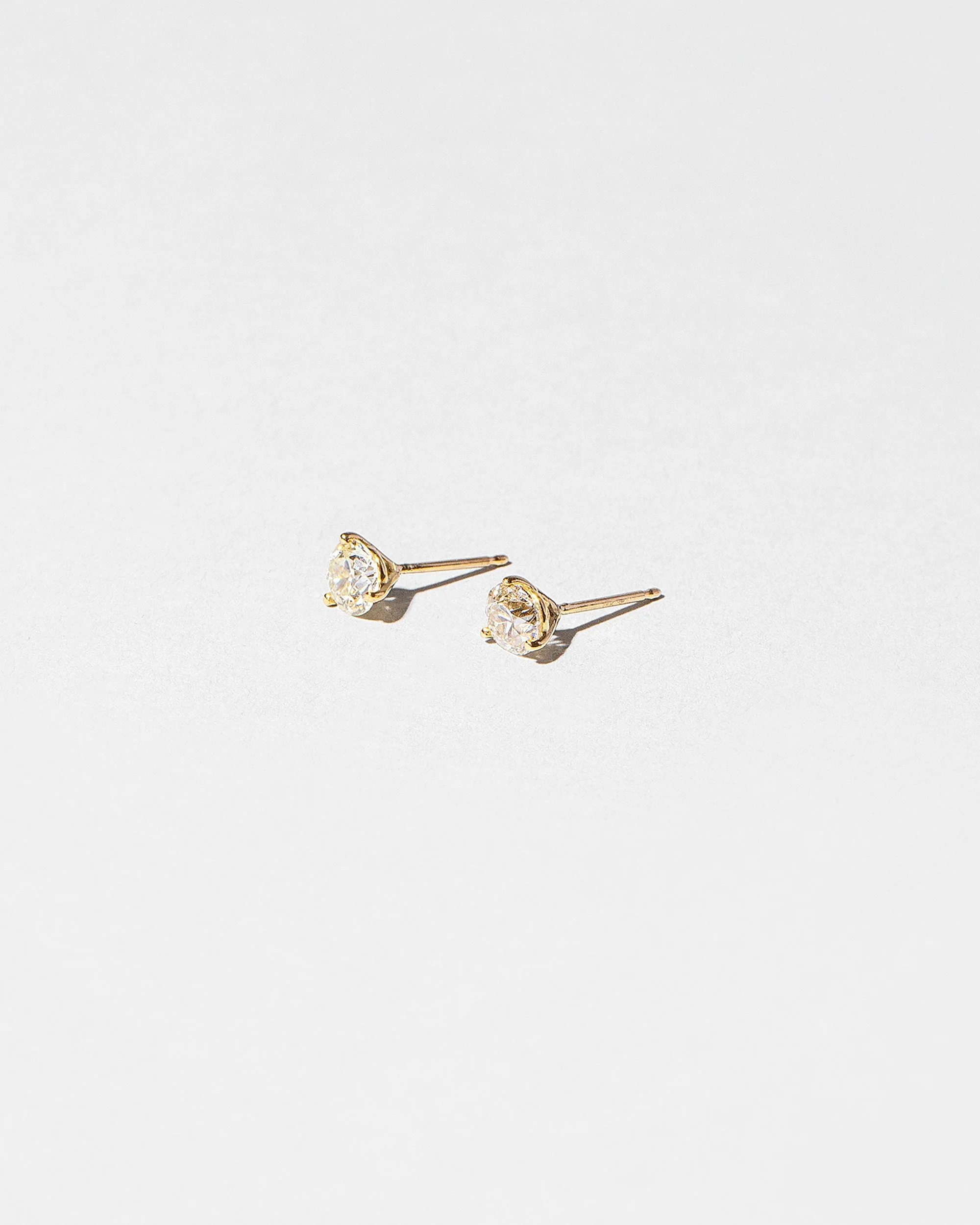 Martini Stud Earrings - White Diamond