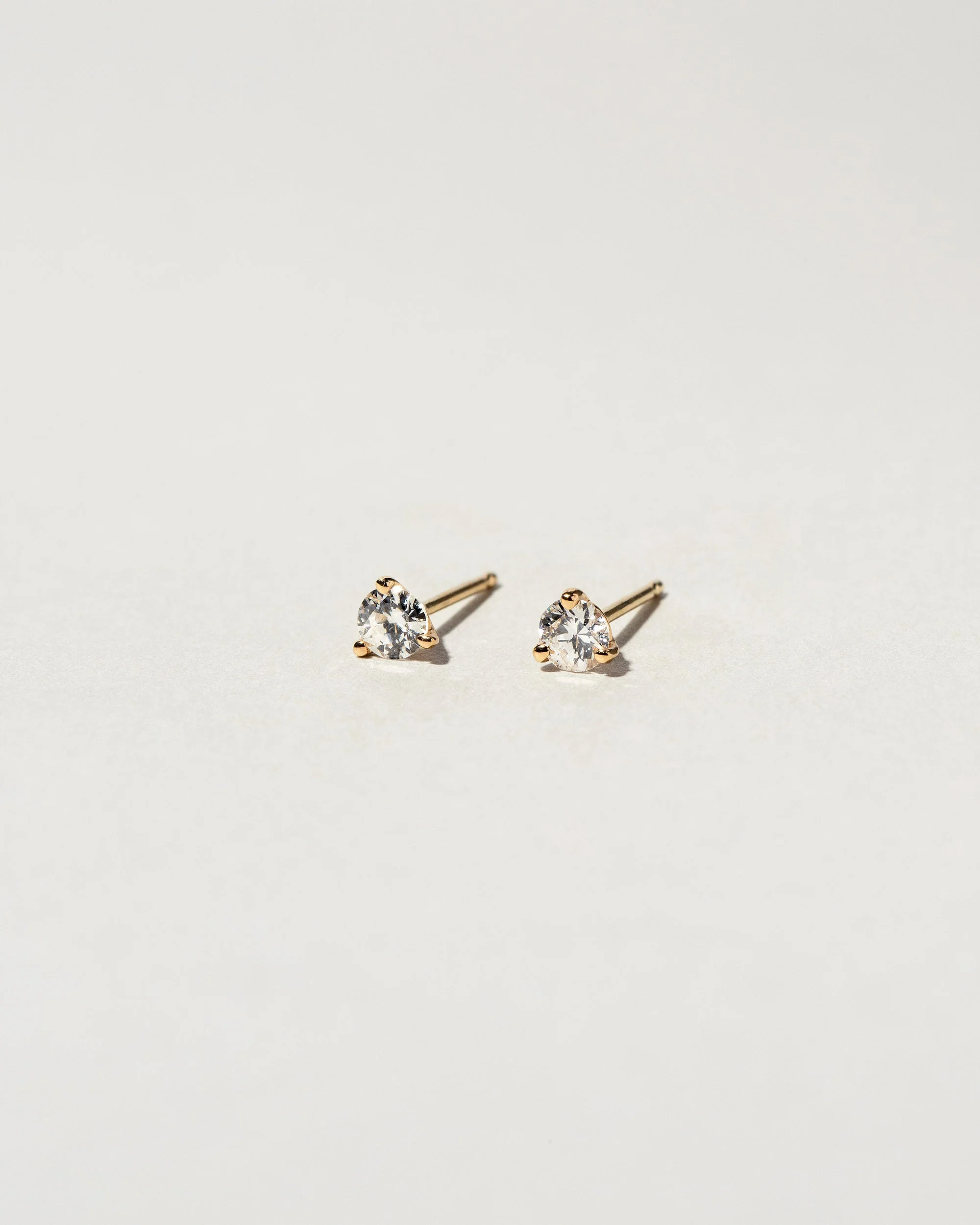 Martini Stud Earrings - White Diamond - Image 4