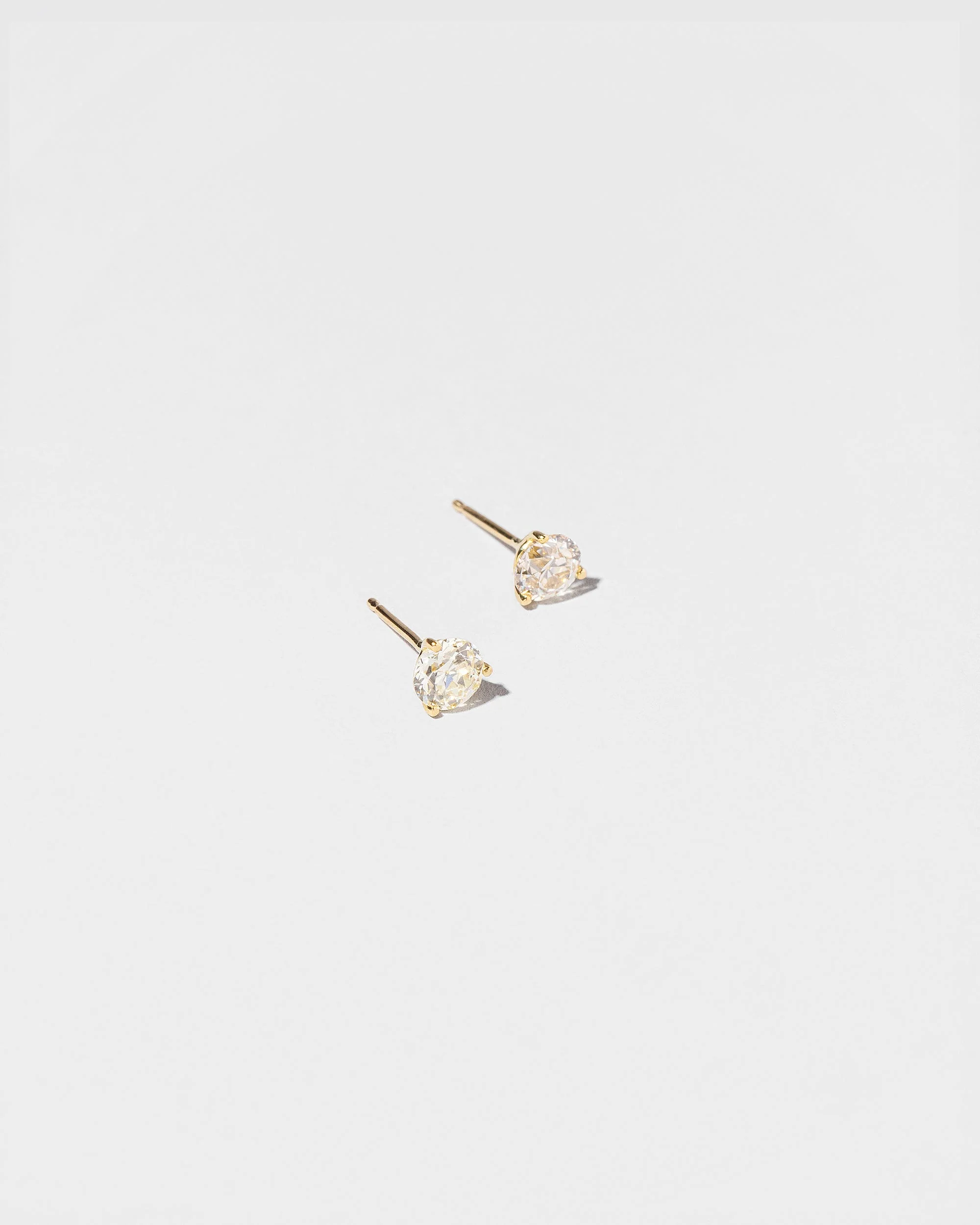 Martini Stud Earrings - White Diamond - Image 6
