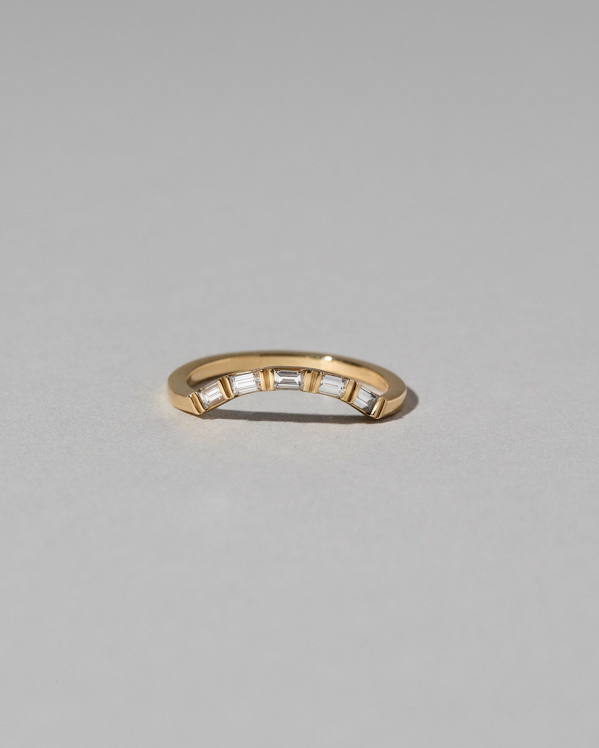 Mini Curve Band - Baguette Diamond
