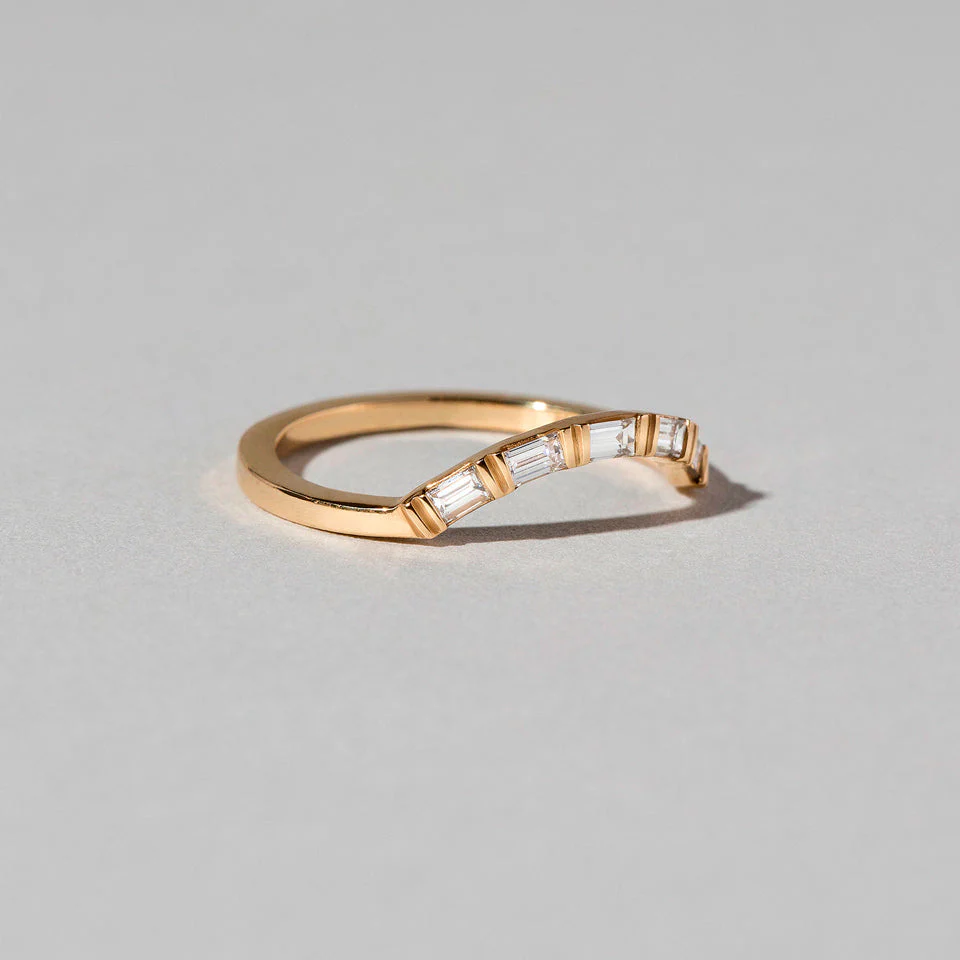 Mini Curve Band - Baguette Diamond - Image 4