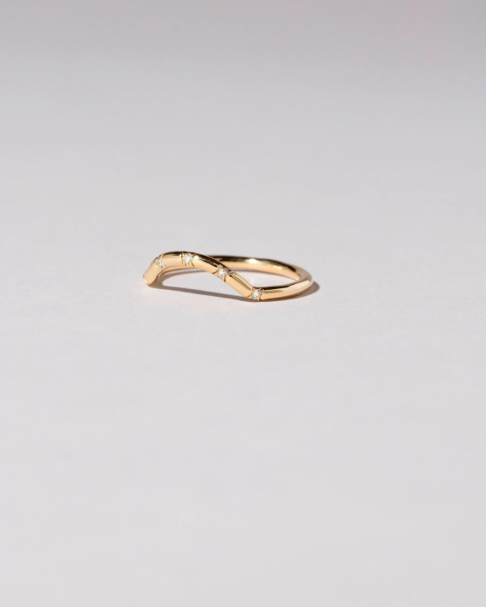 Mini Curve Band - Five Stone - Image 4