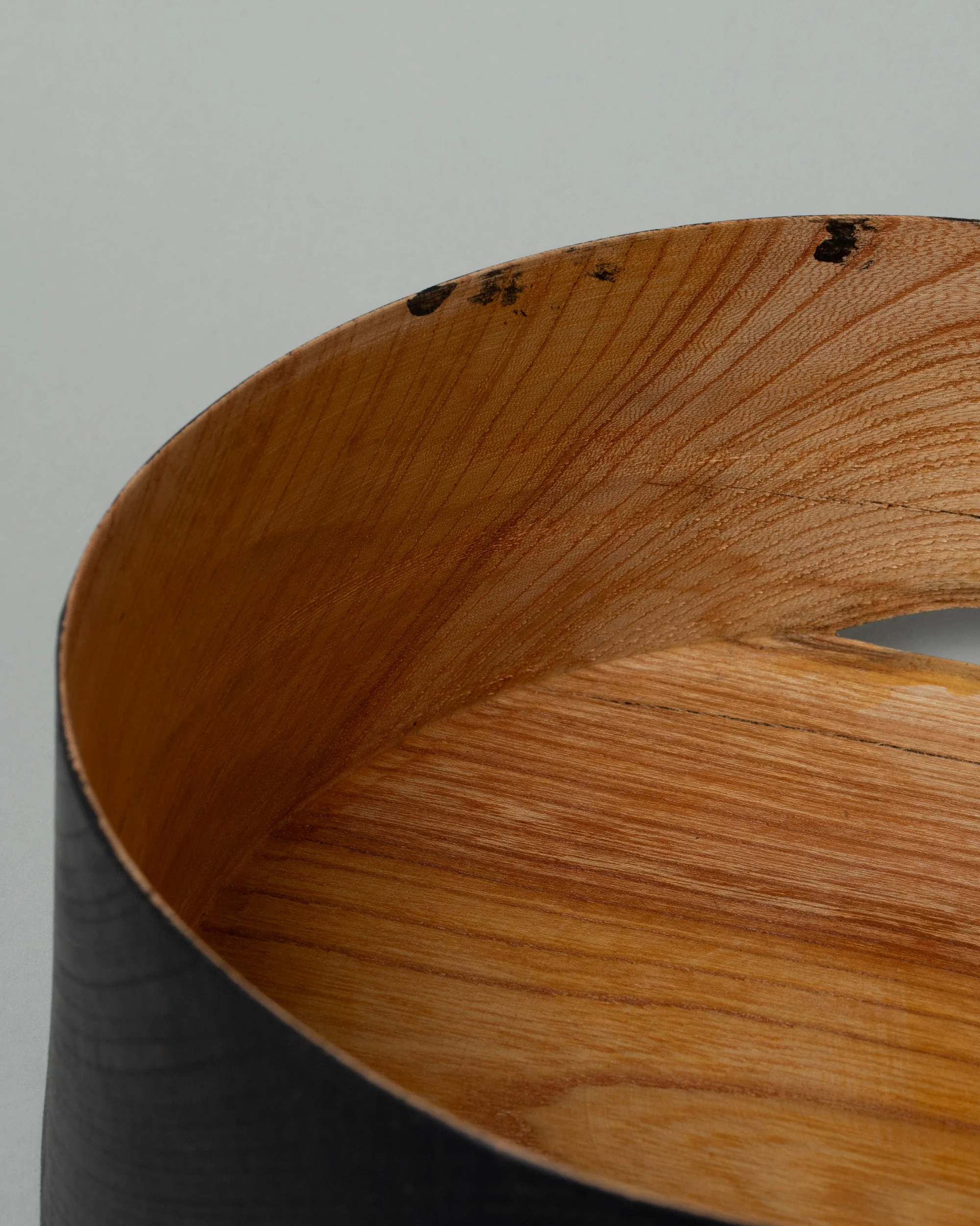 Zelkova Wood Black Lacquered Vessel - Image 3