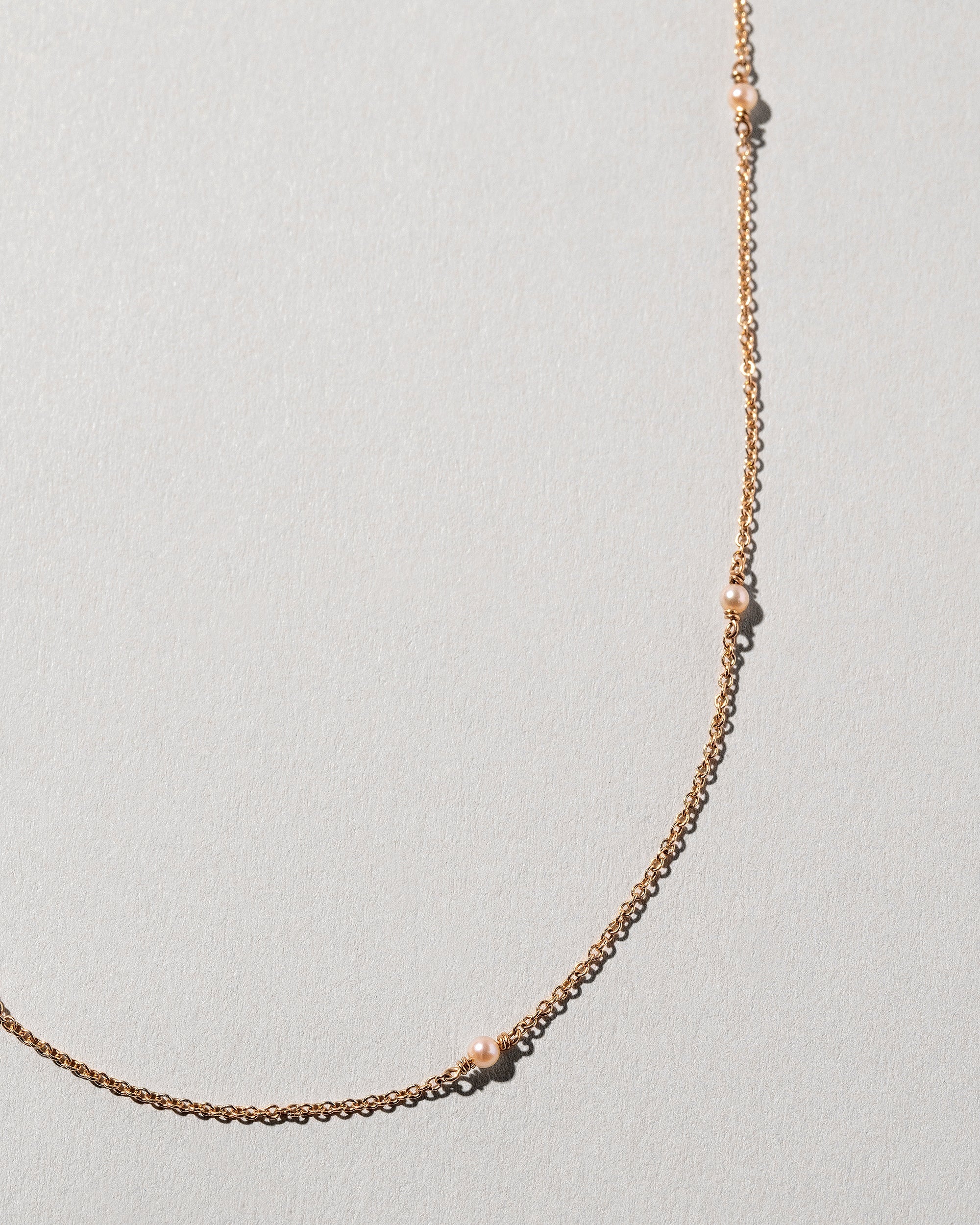 Natural Pink Seed Pearl Necklace - Image 2