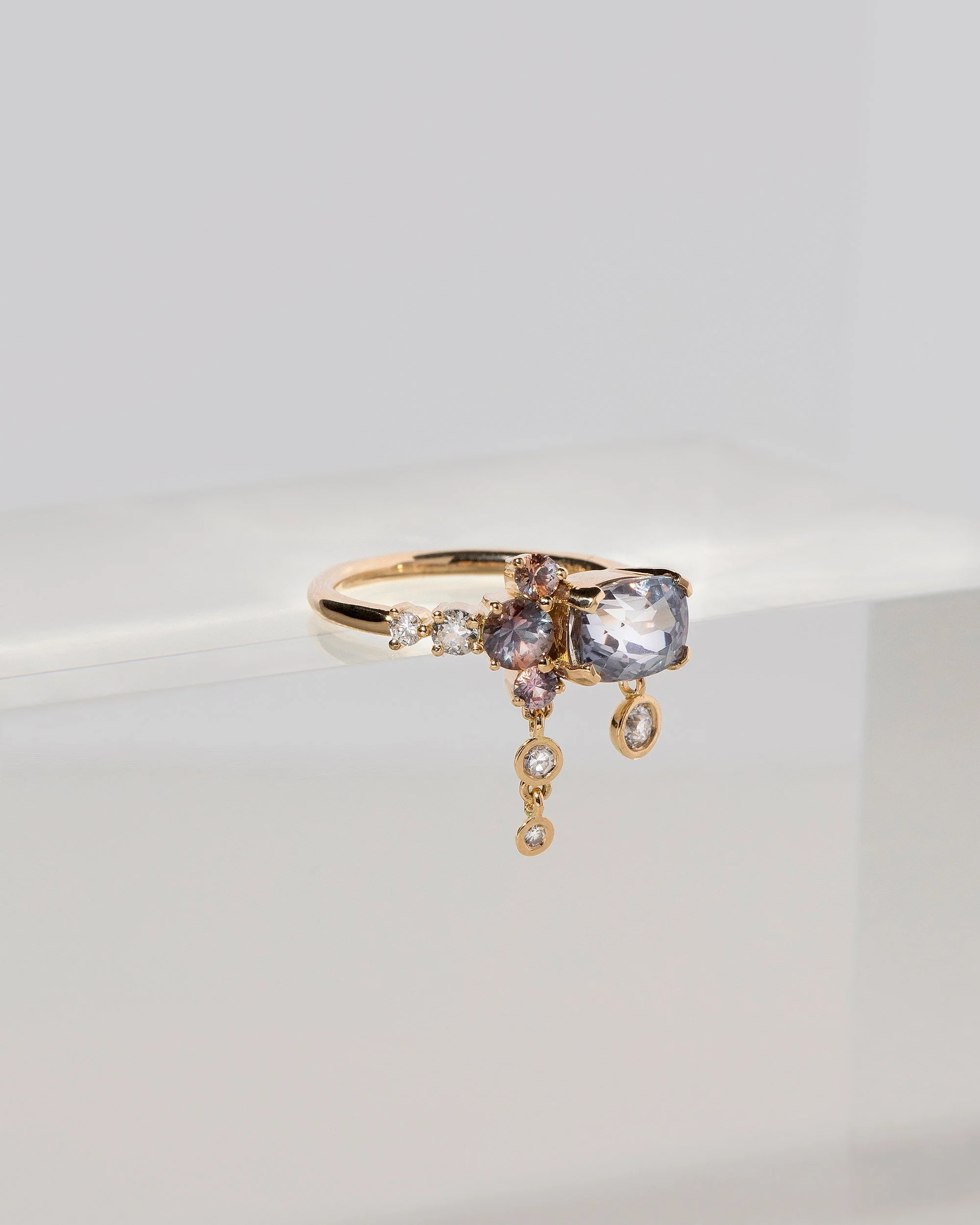 Nivithigala Sapphire Cluster Ring - Image 2