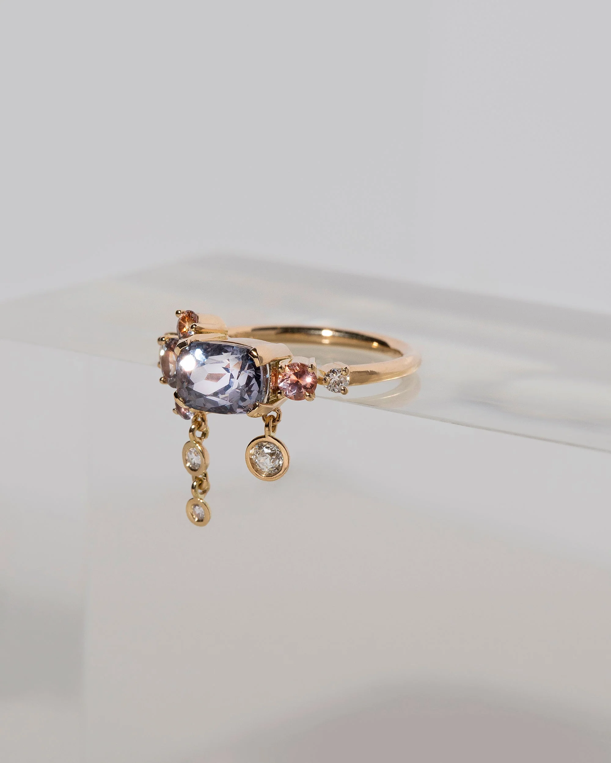 Nivithigala Sapphire Cluster Ring - Image 3