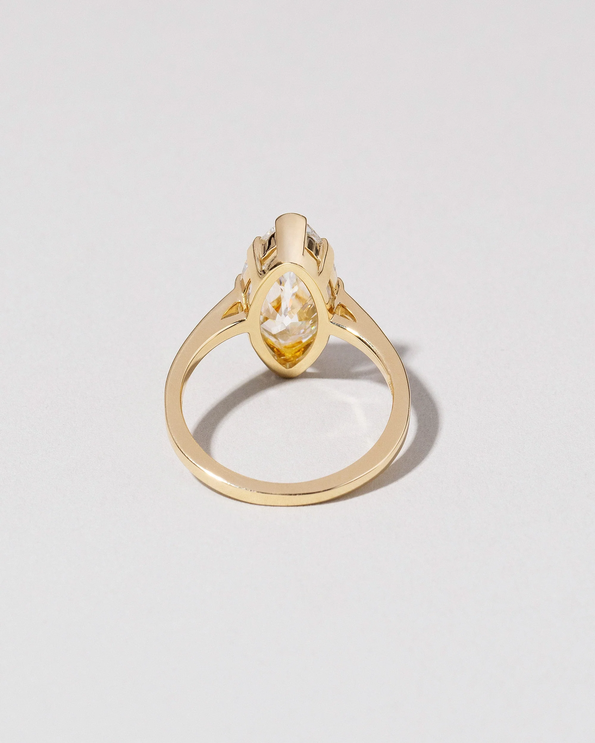 North-South Navette Diamond Solitaire Ring - Image 3