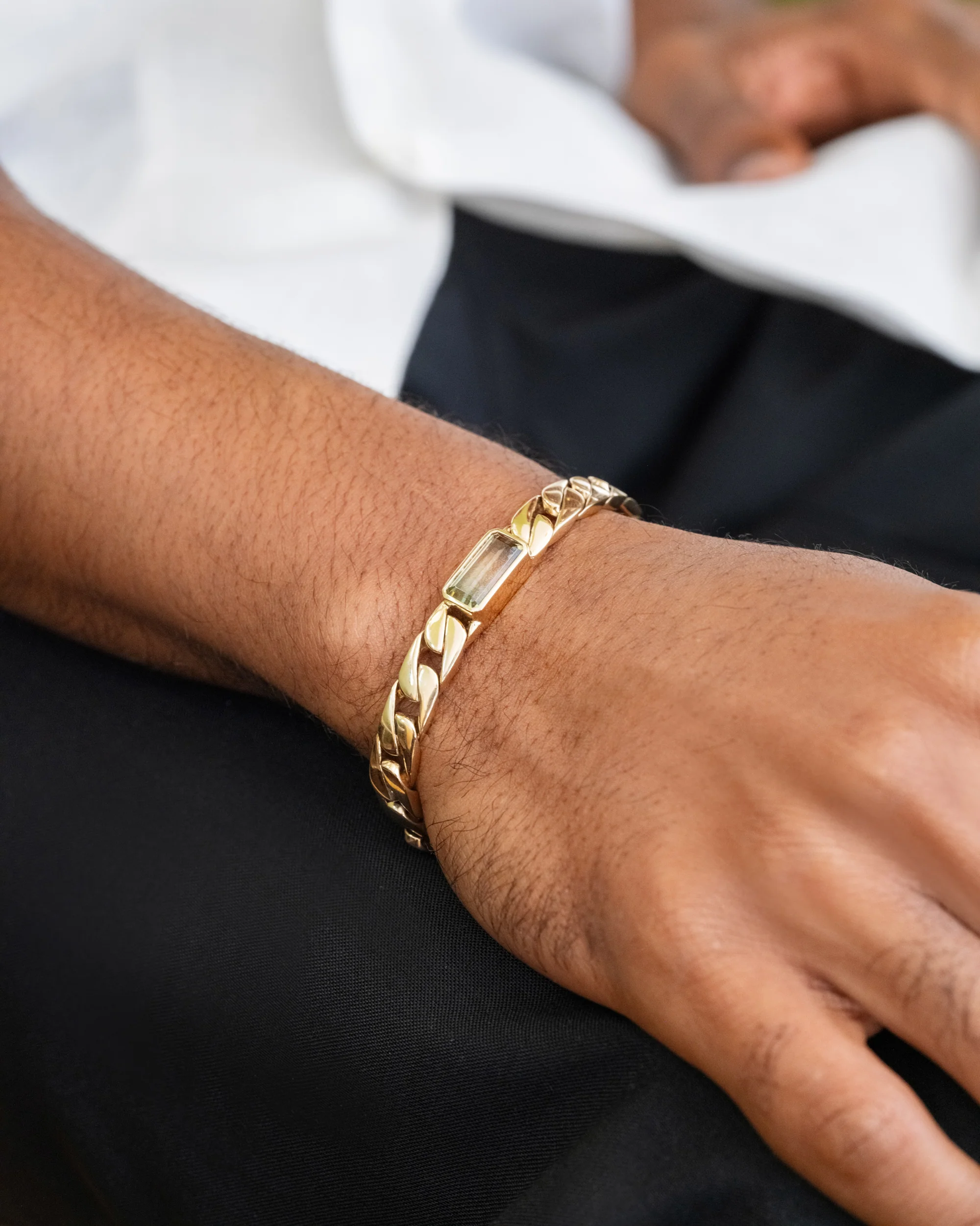 Identity Chain Bicolor Tourmaline Bracelet 003 - Image 4