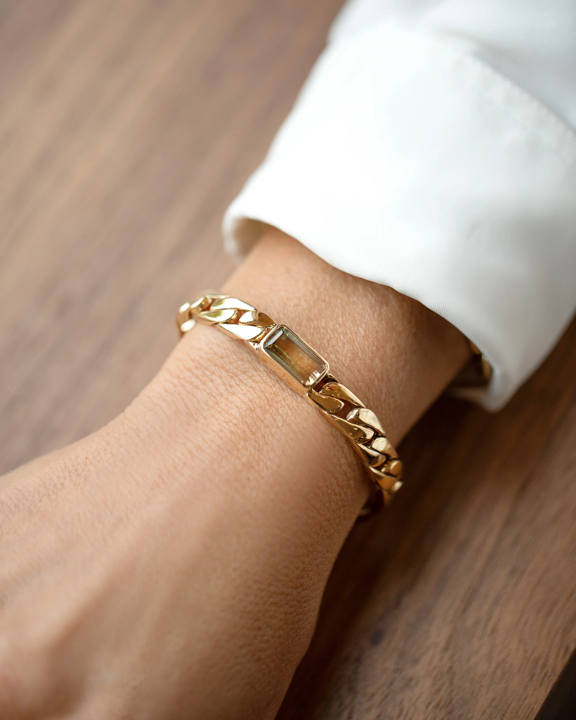 Identity Chain Bicolor Tourmaline Bracelet 003 - Image 5