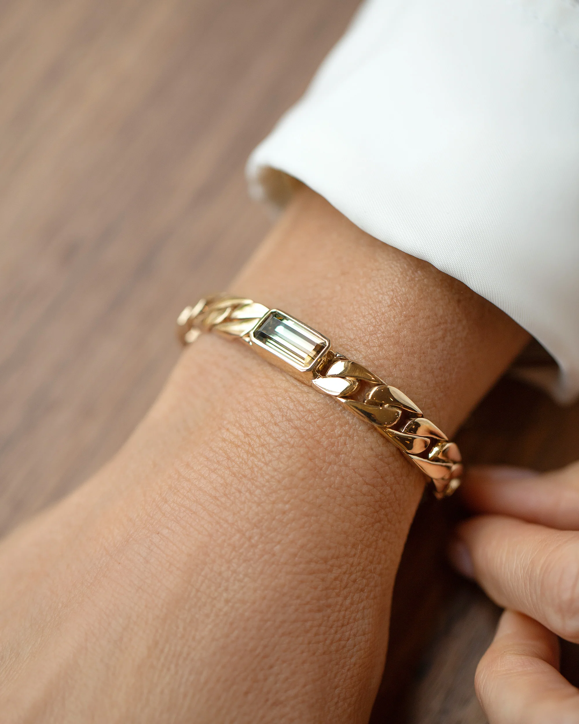 Identity Chain Bicolor Tourmaline Bracelet 003 - Image 6