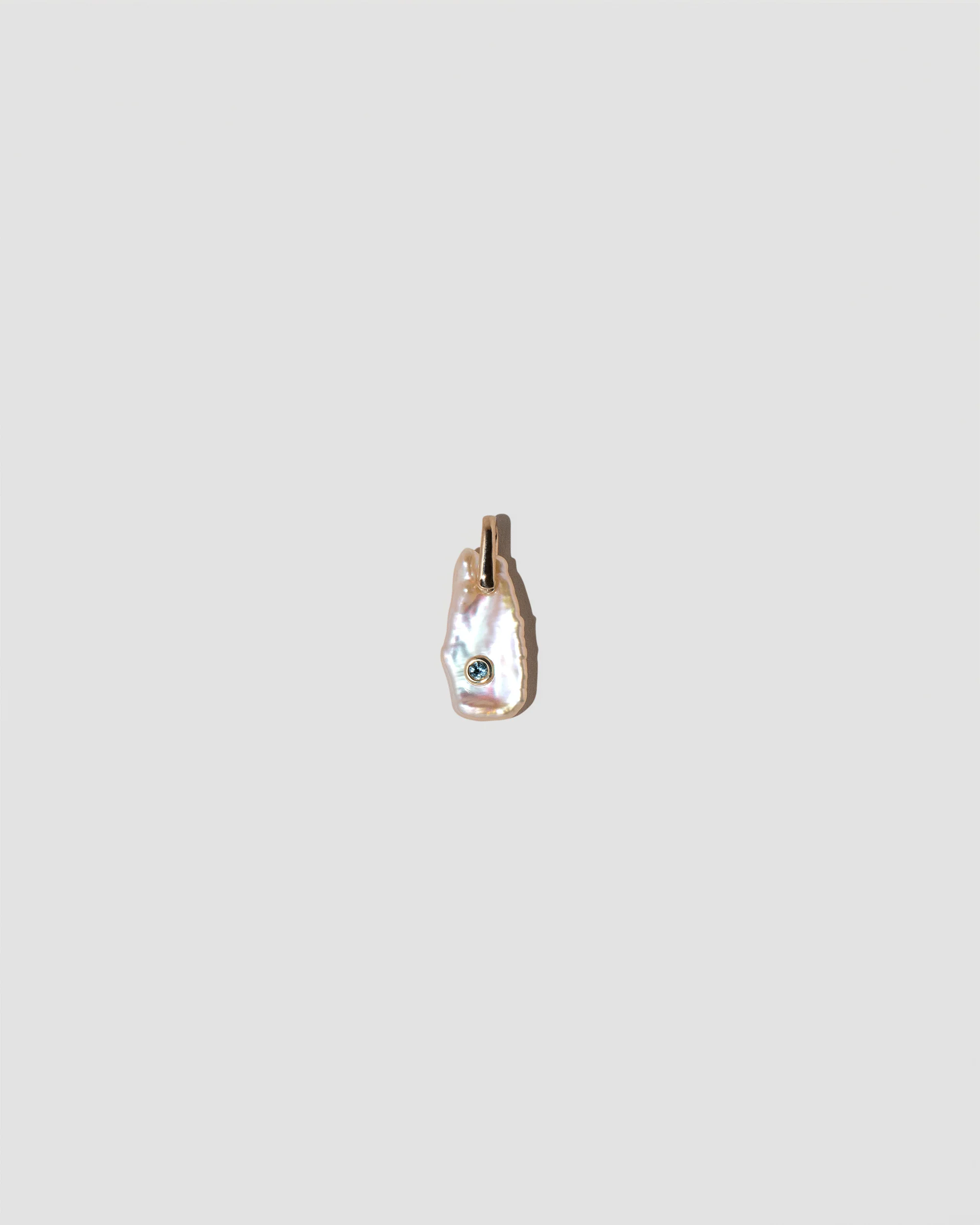 March Birthstone Pearl Pendant With Aquamarine