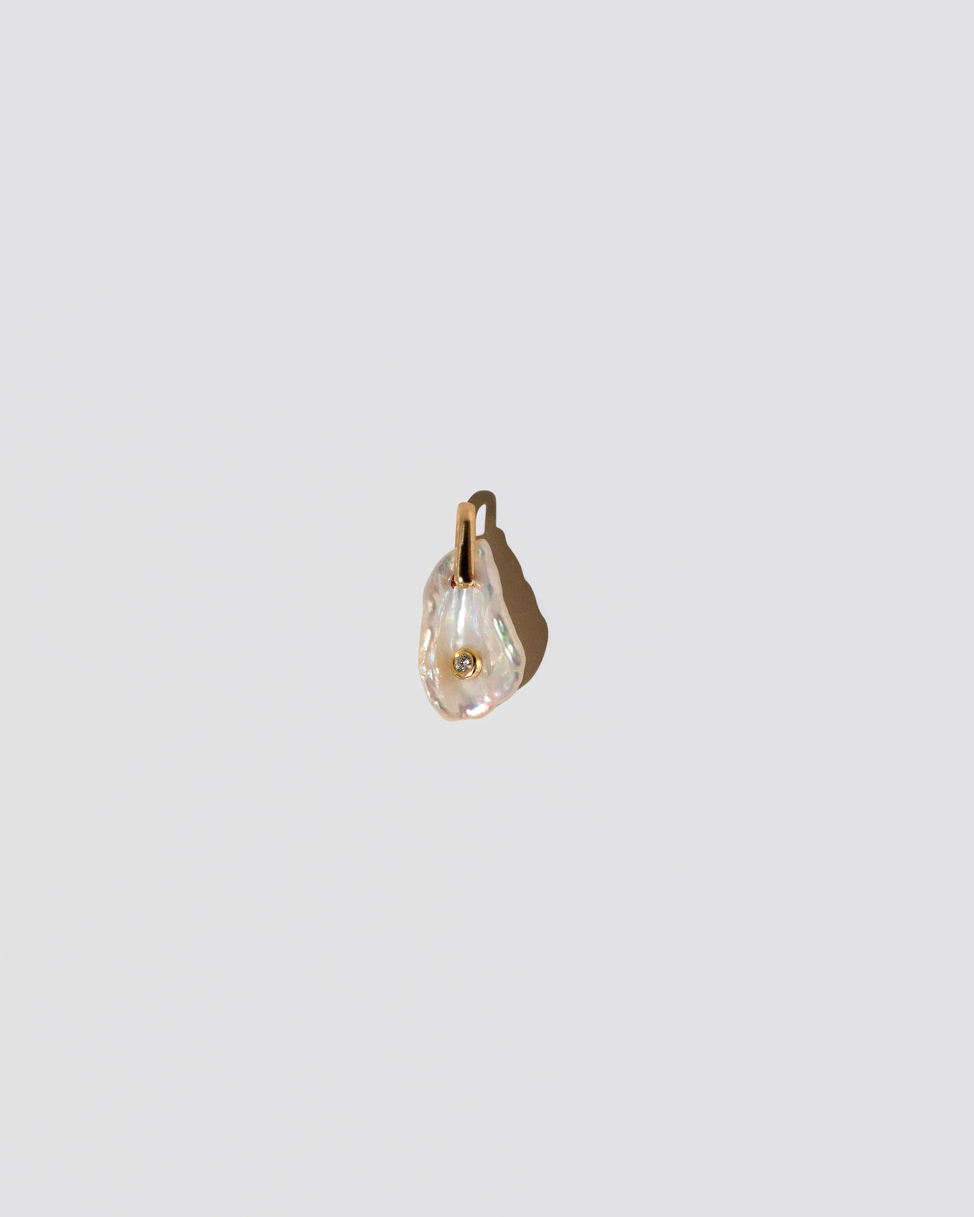 April Birthstone Pearl Pendant With Diamond
