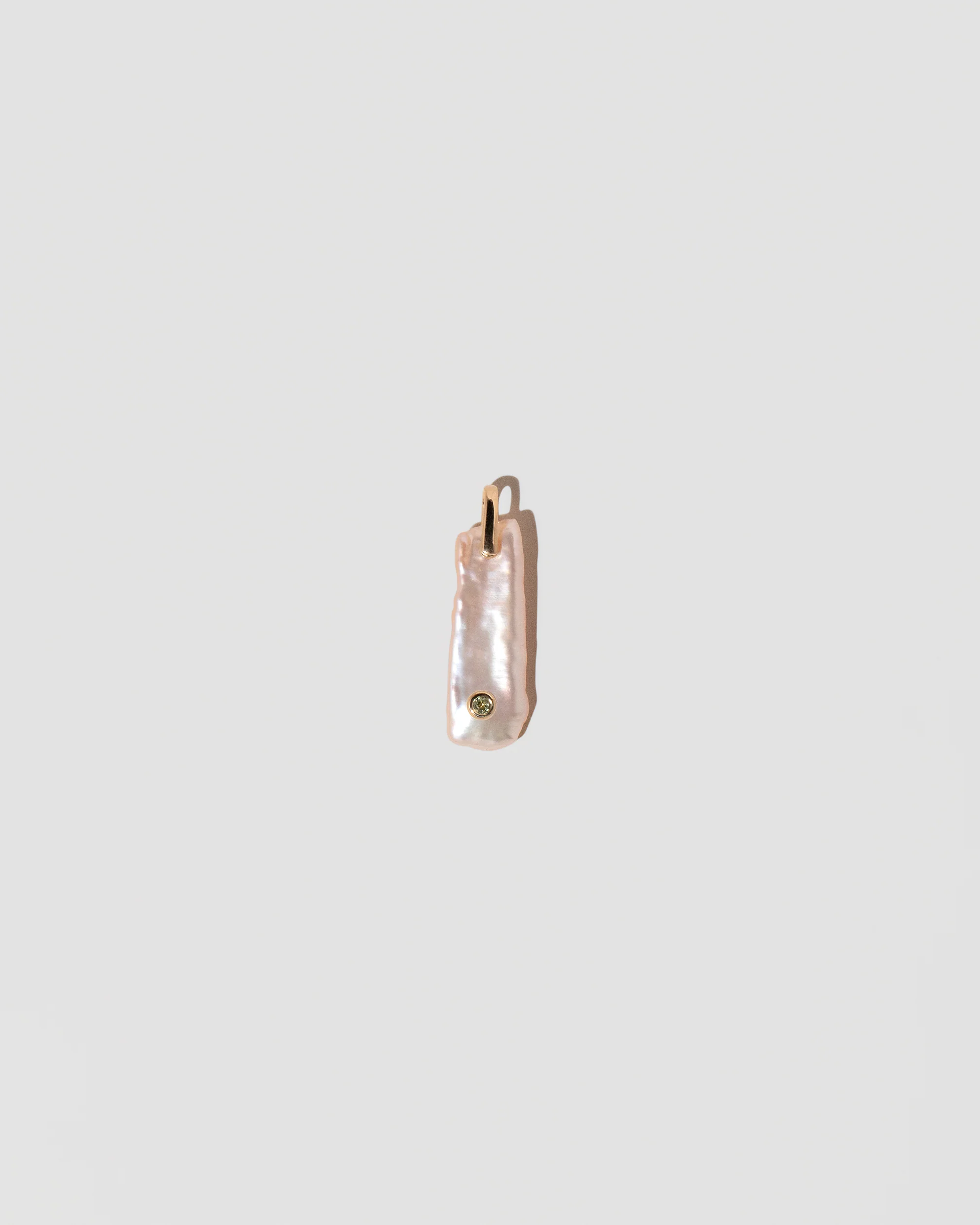 August Birthstone Pearl Pendant With Peridot