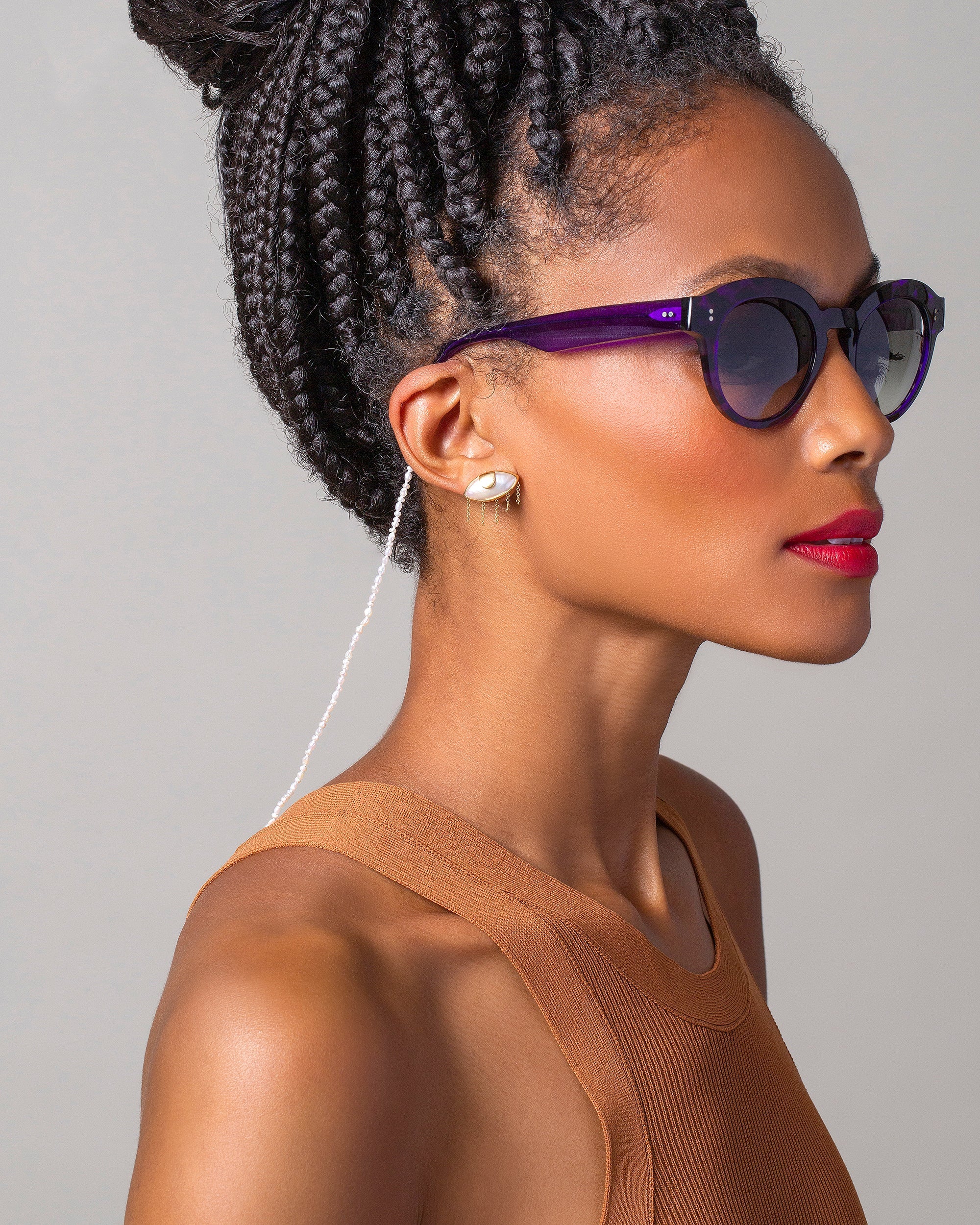 Pearl Eye Earrings - Image 3