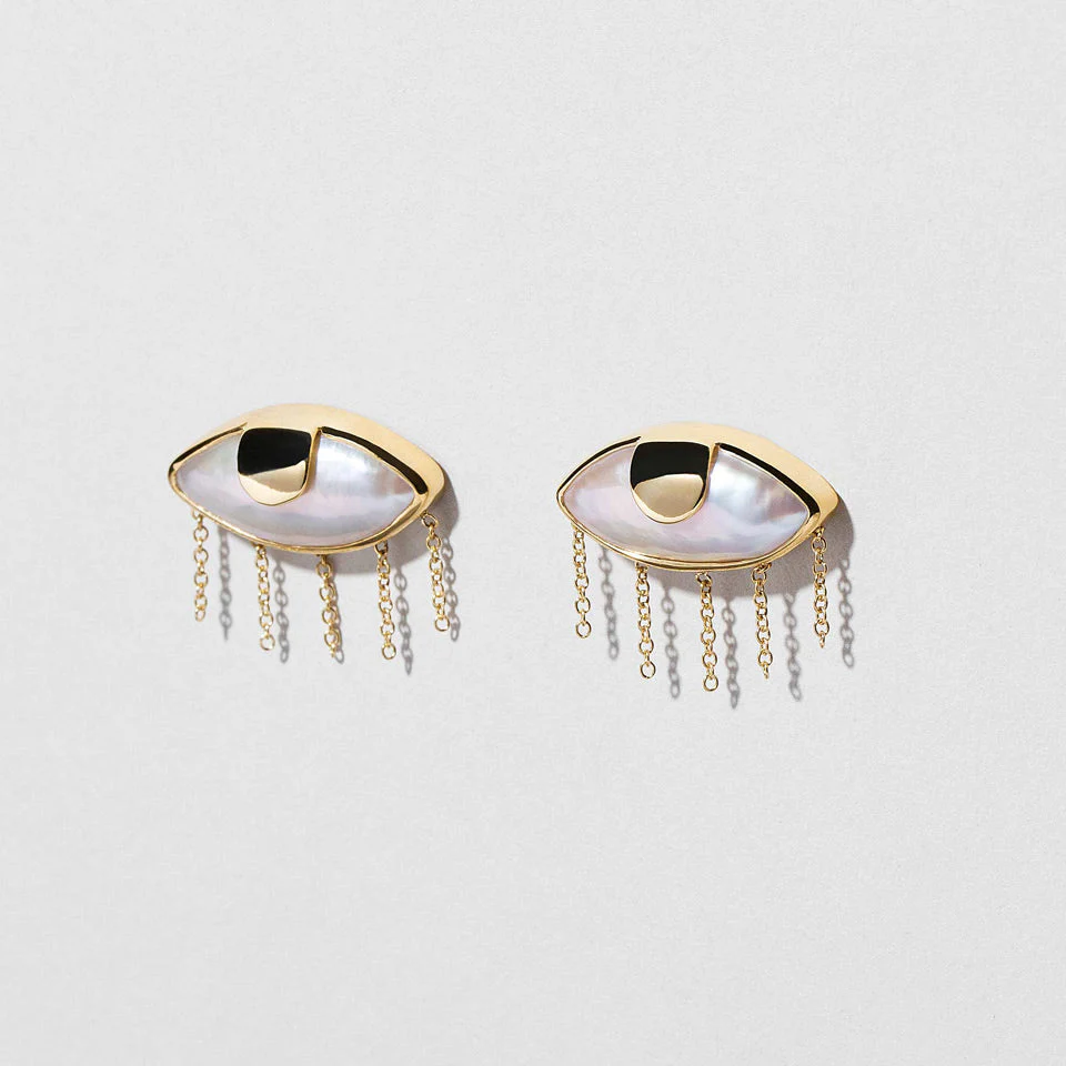 Pearl Eye Earrings - Image 4