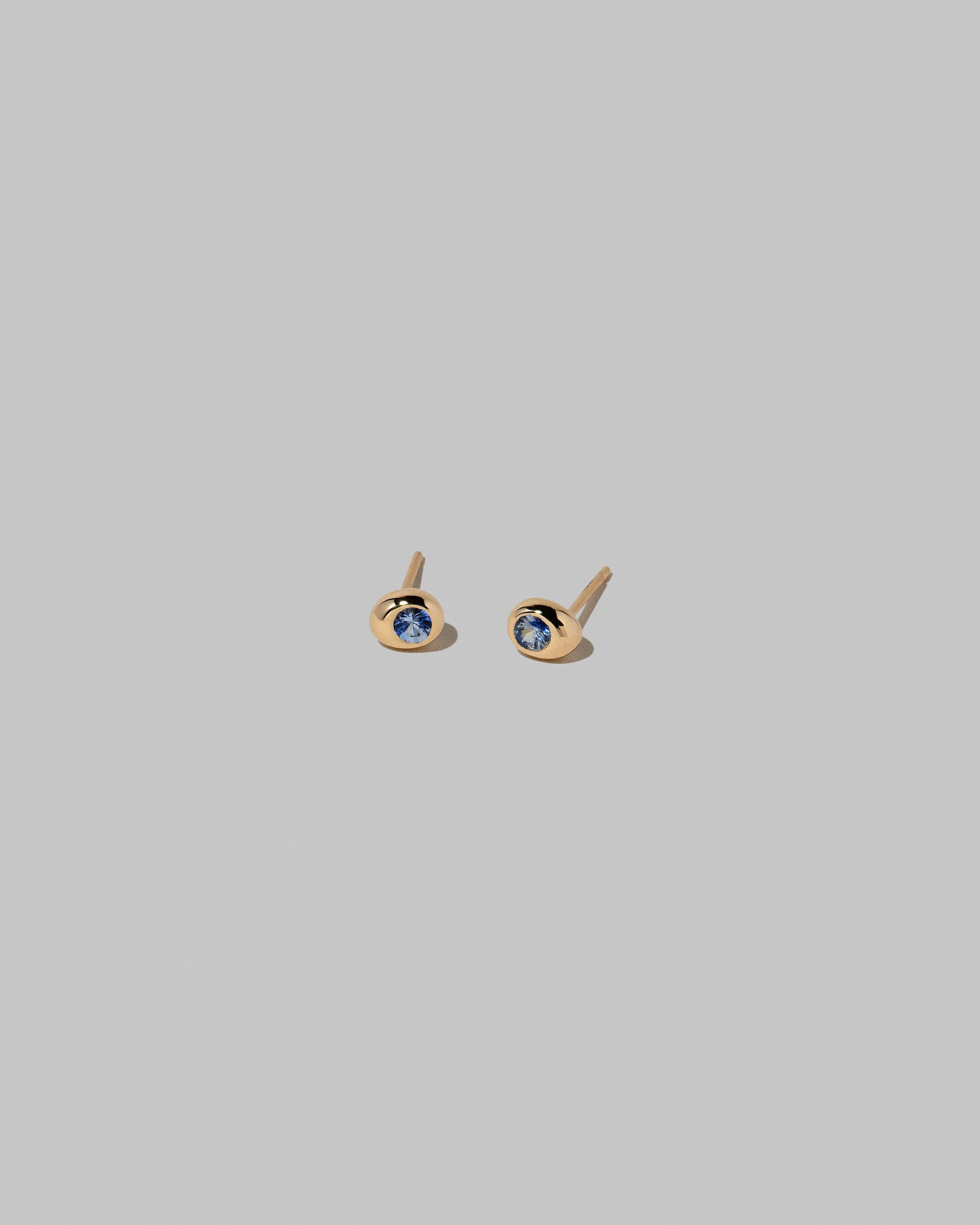 Level Stud Earrings - Bicolor Sapphire