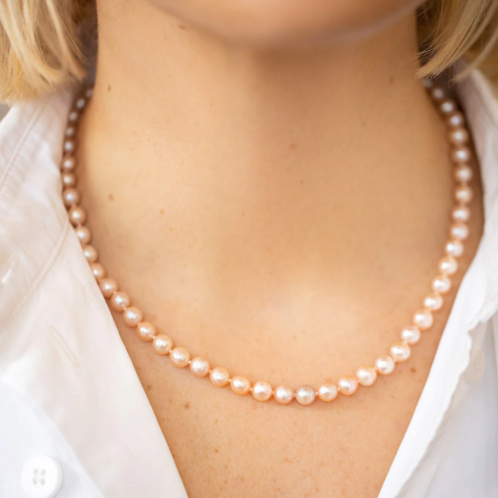 Faceted Sugar Pearl Necklace - Image 4
