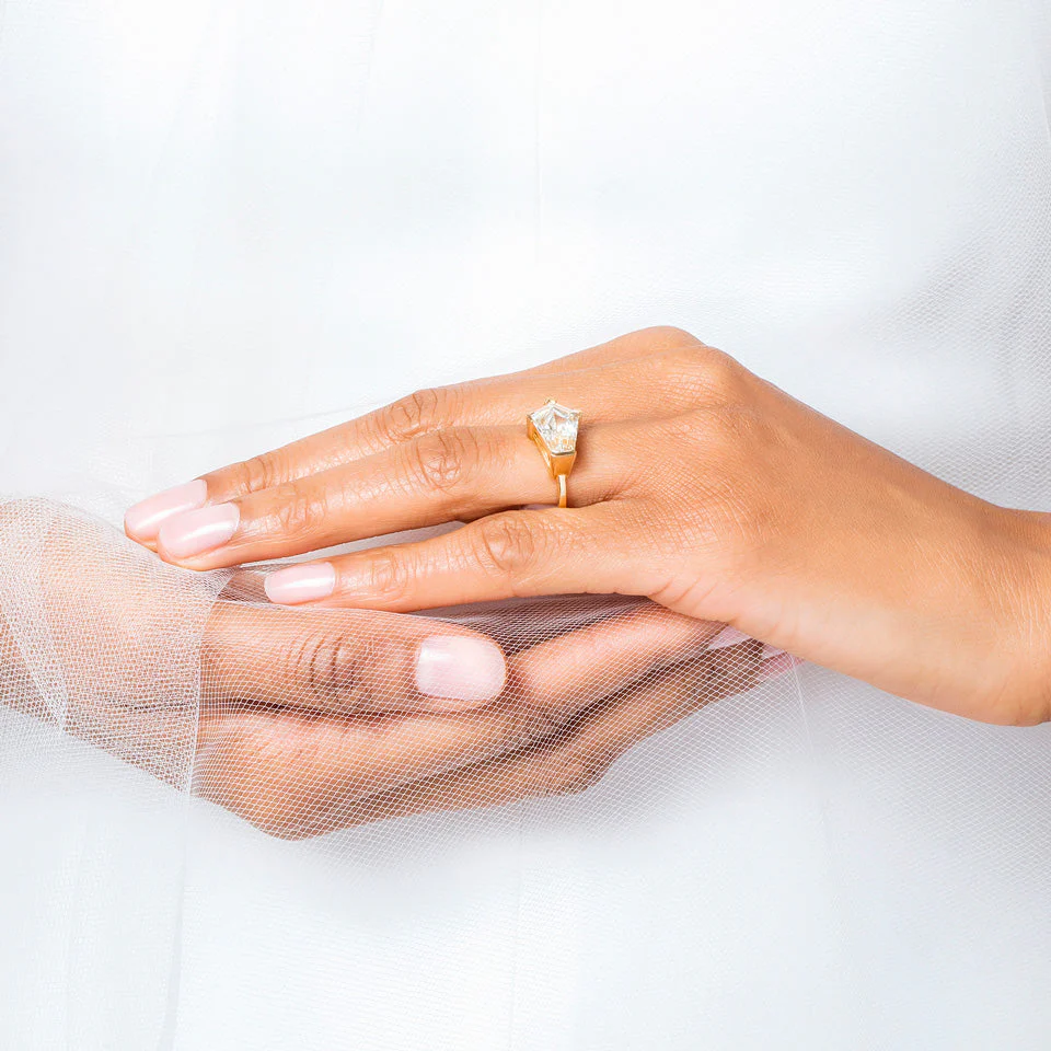 Modified Step Cut Diamond Ring - Image 5
