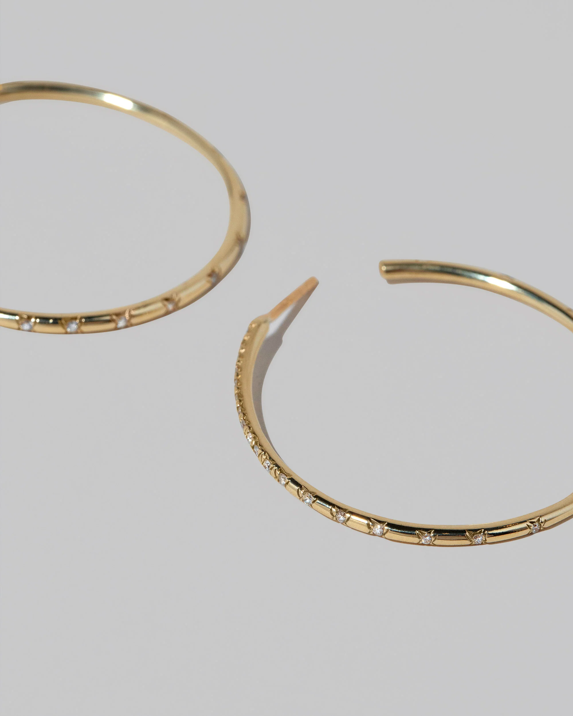 Pave Diamond Hoop Earrings - Image 3