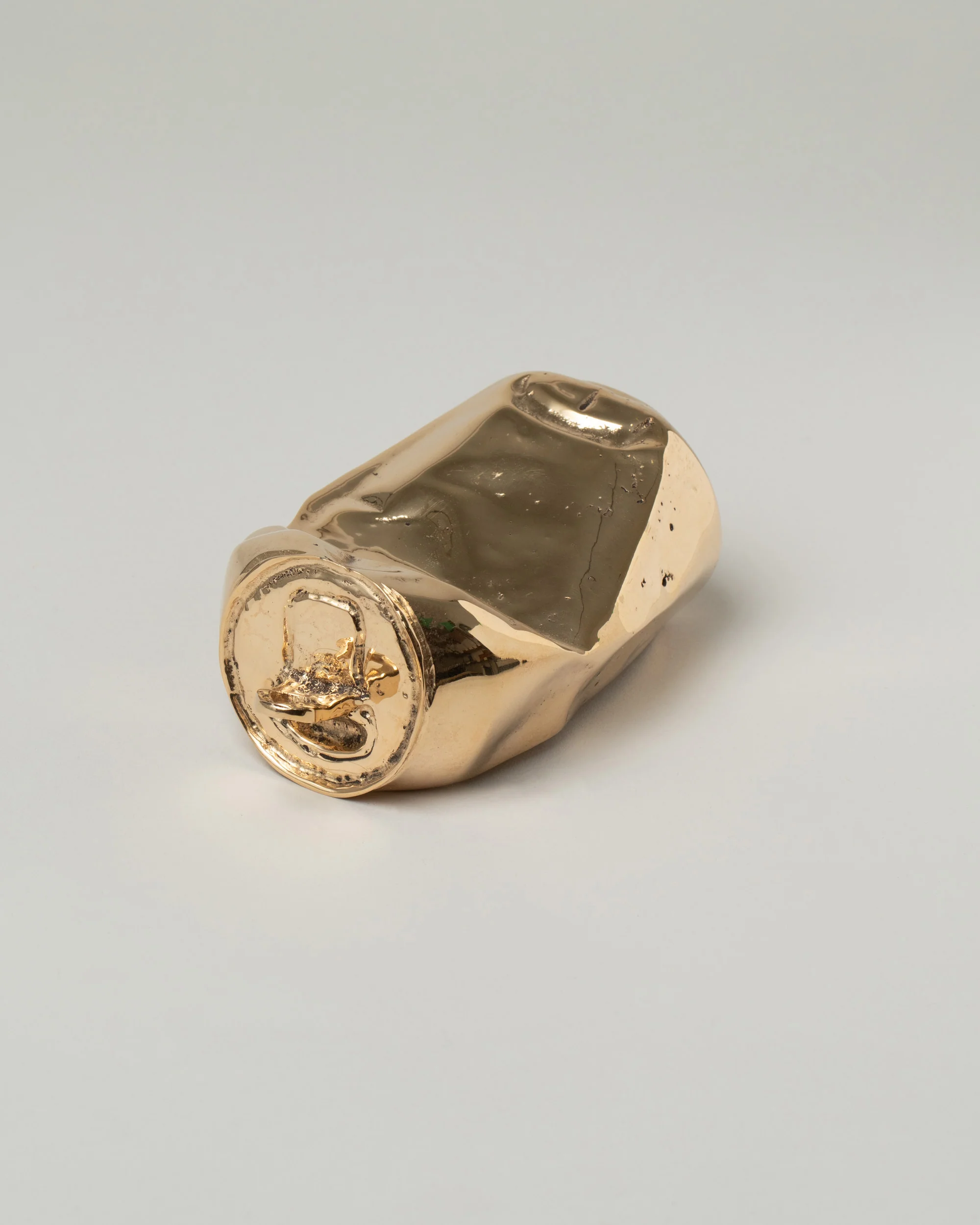 Cast Bronze Crushed Can - Image 2