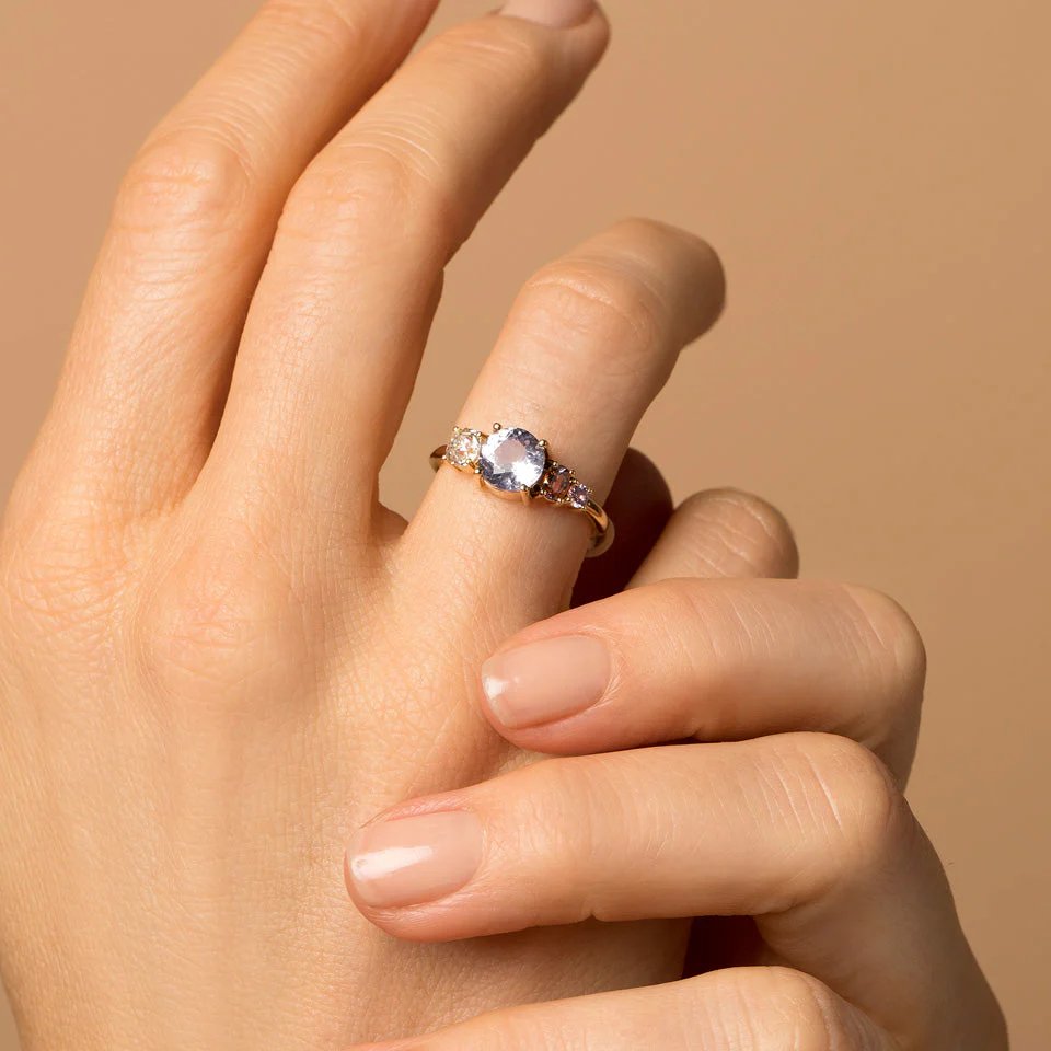 Ratnapura Spinel Line Cluster Ring - Image 5