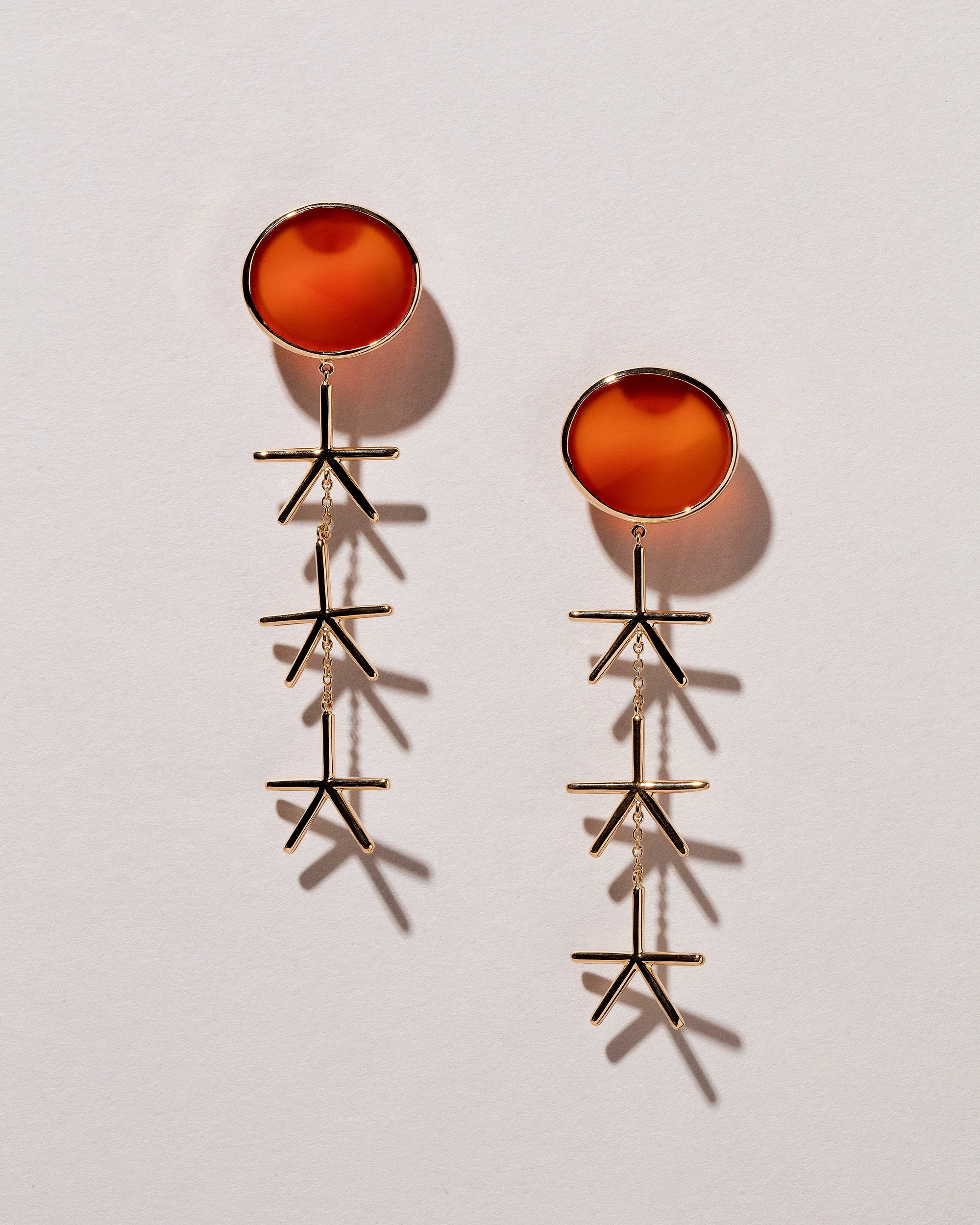 Red Sun Earrings