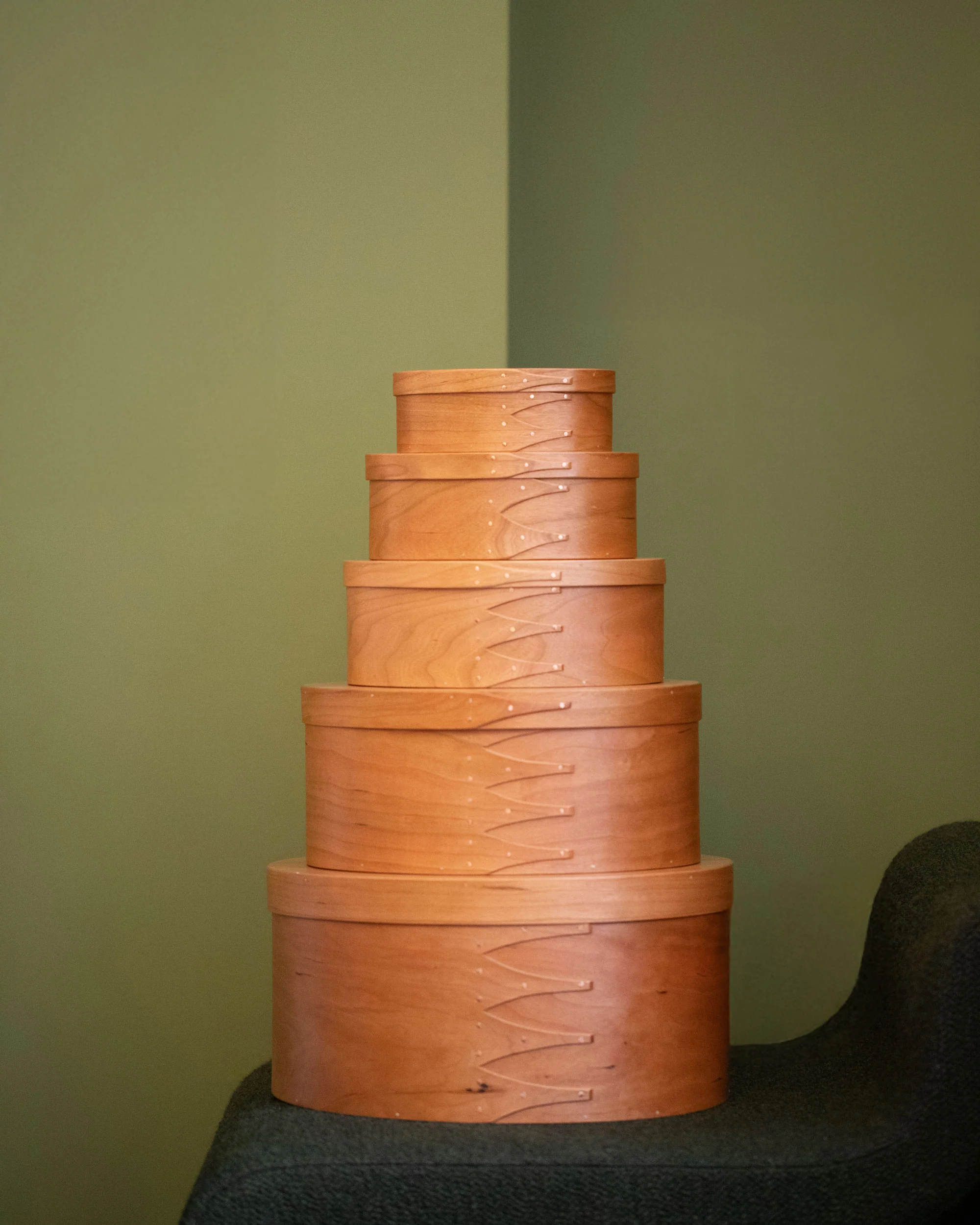 Cherry Wood Oval Box - Image 12
