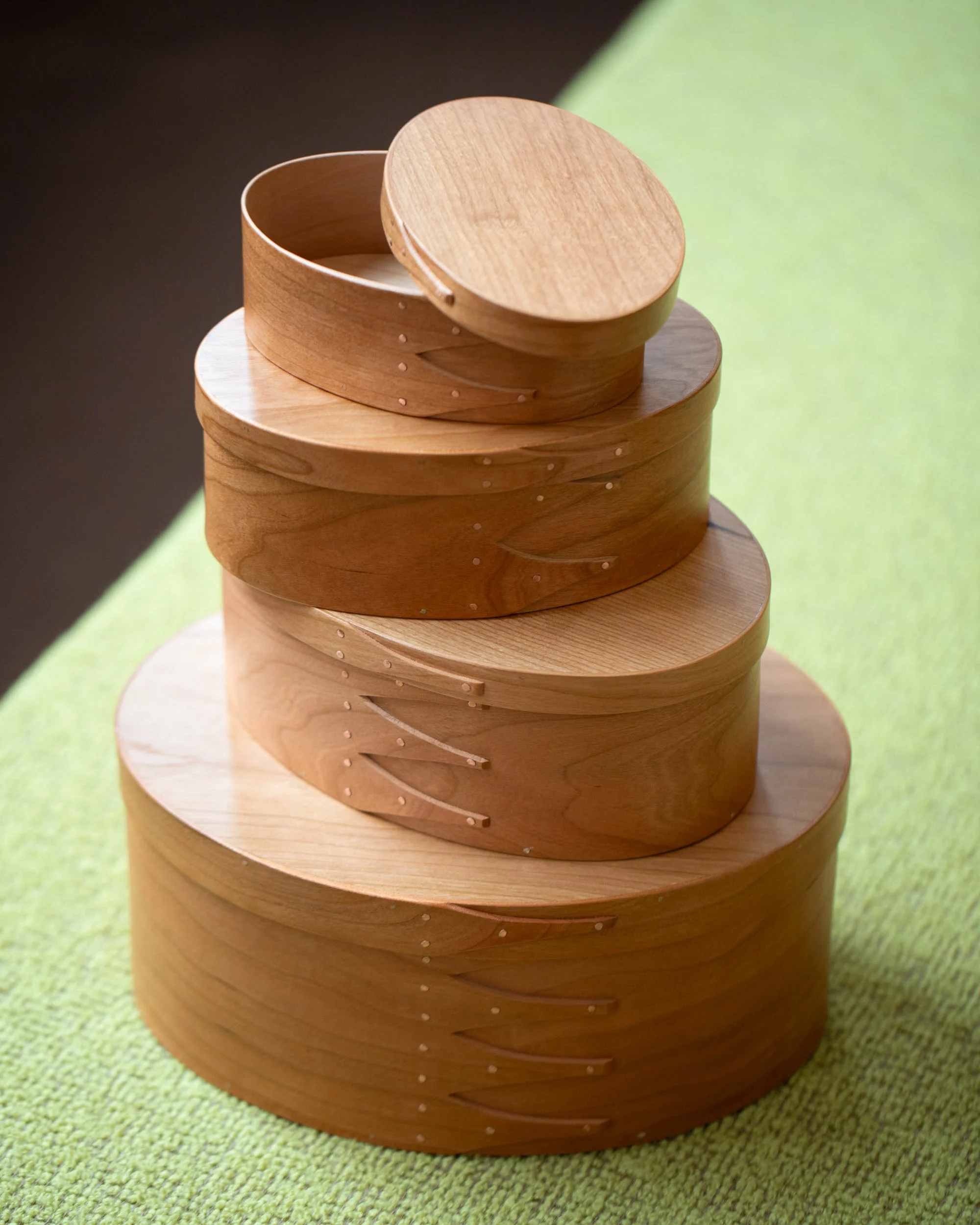 Cherry Wood Oval Box - Image 4