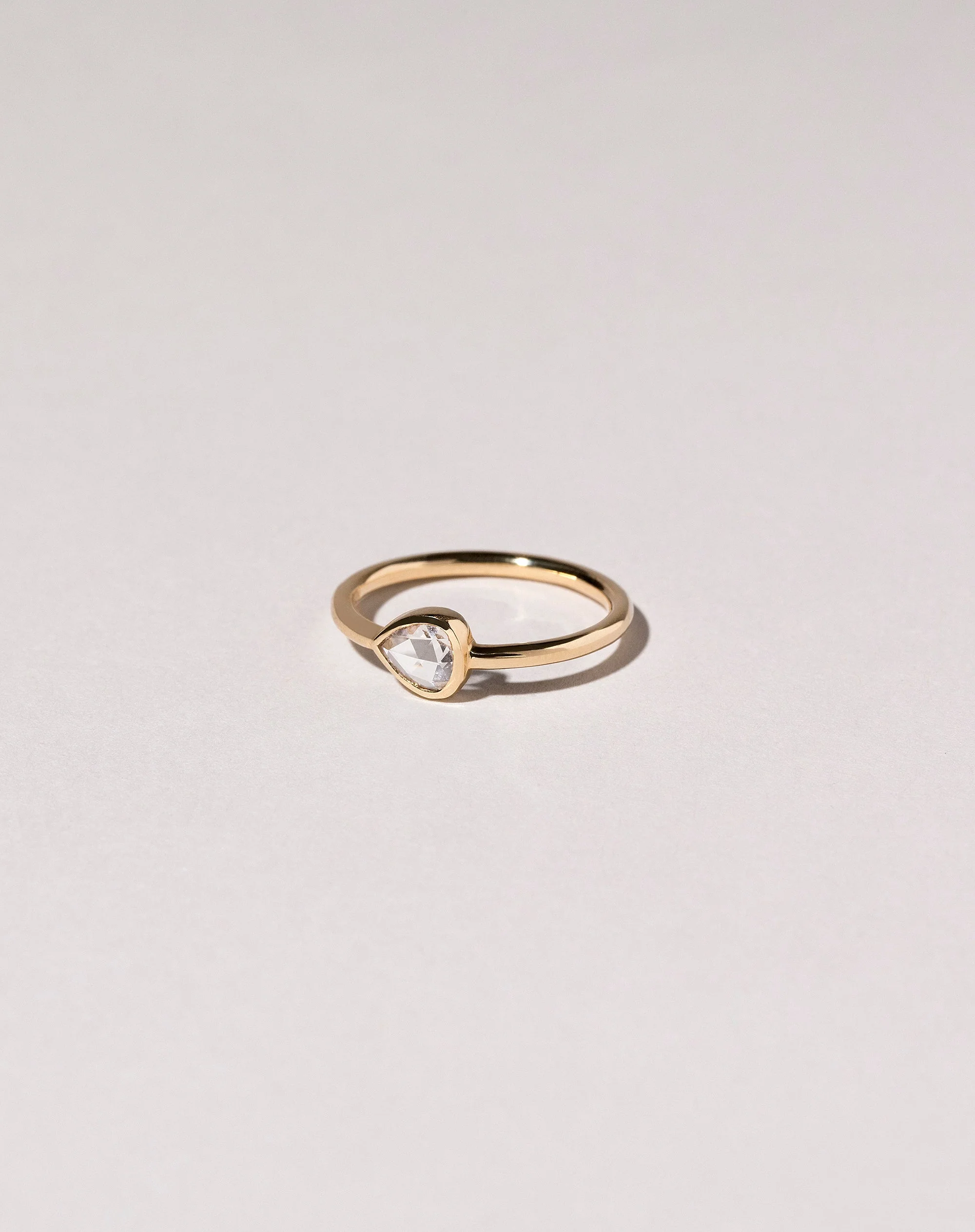 Rose Cut Pear Diamond Ring