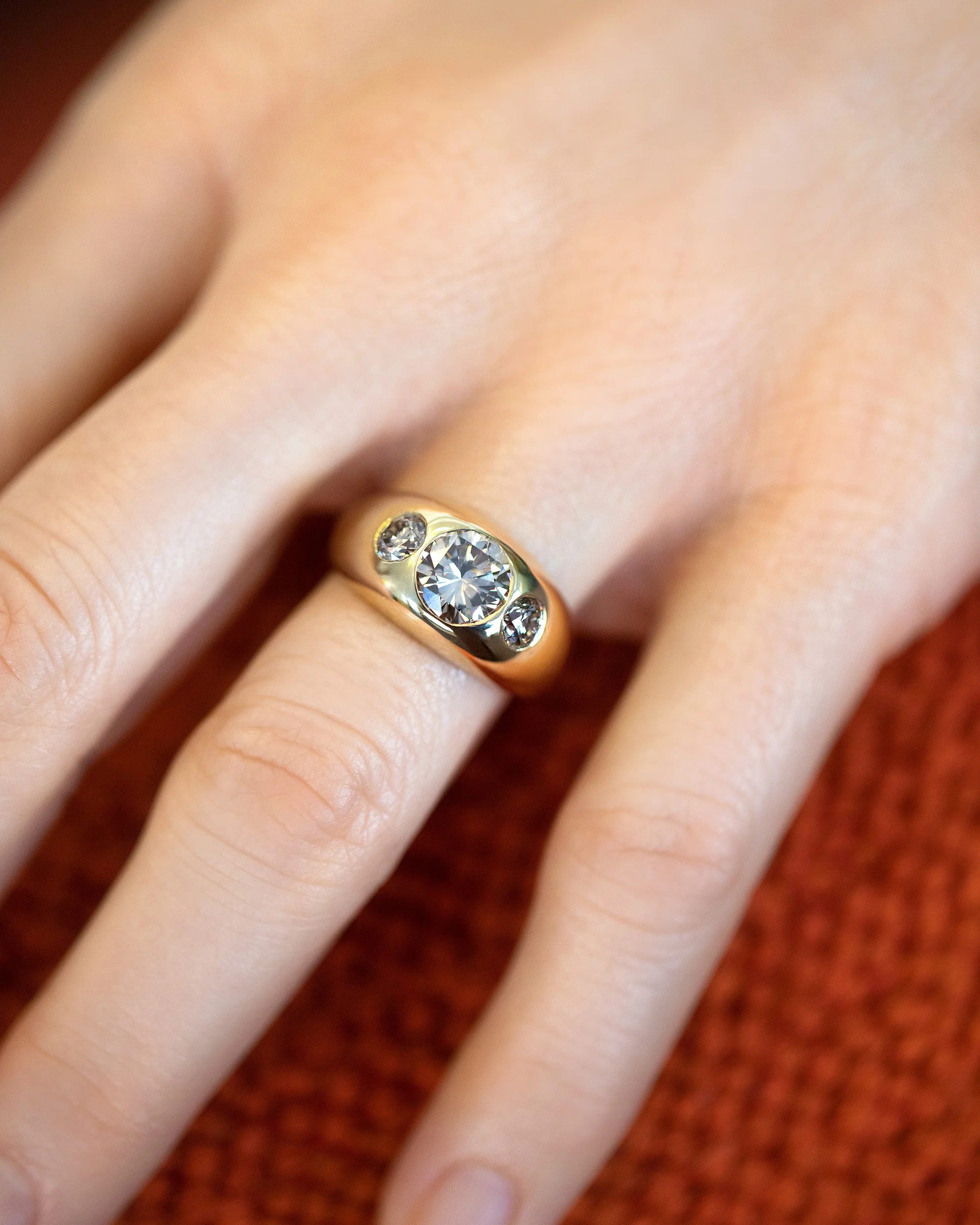 Saturn Ring - Champagne Diamond - Image 4