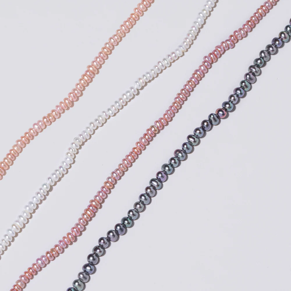 White Pebble Seed Pearl Anklet - Image 4