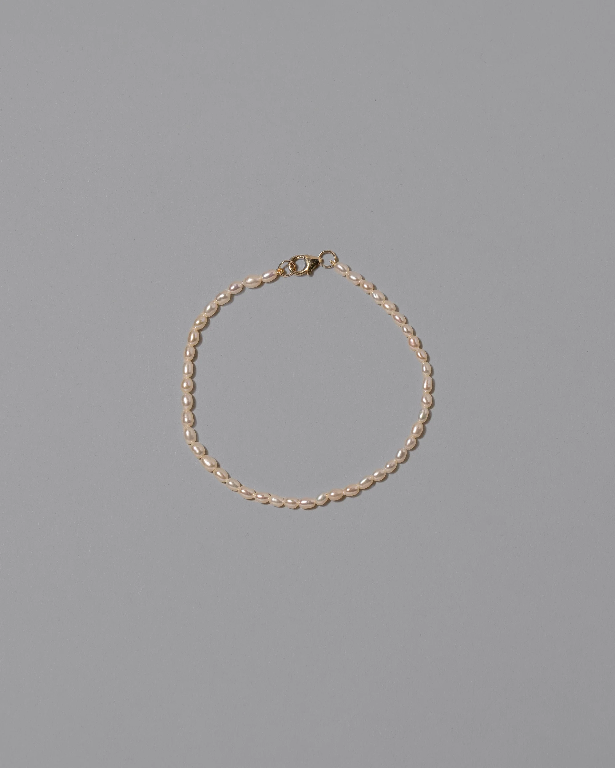 White Oval Seed Pearl Bracelet