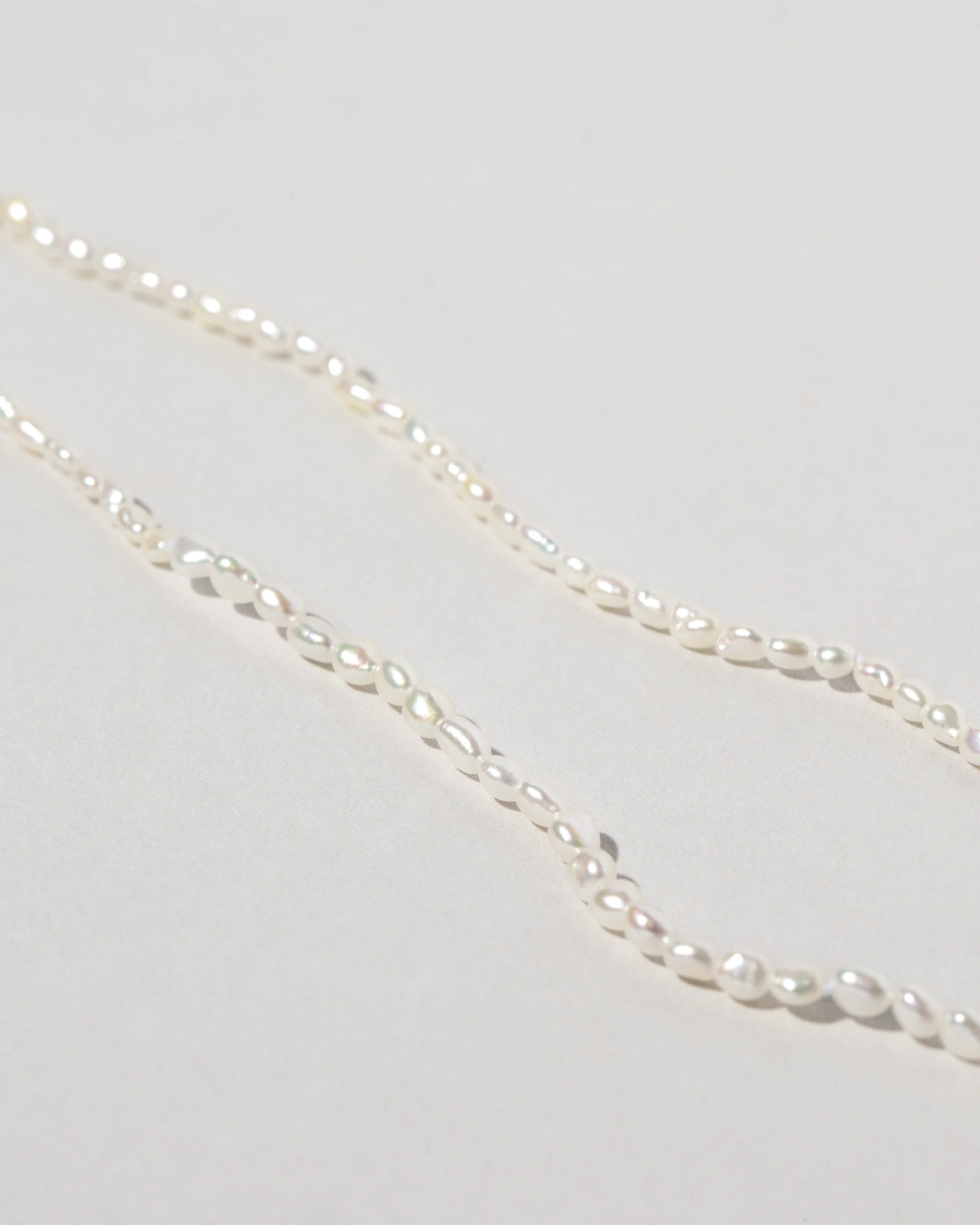 White Oval Seed Pearl Bracelet - Image 2