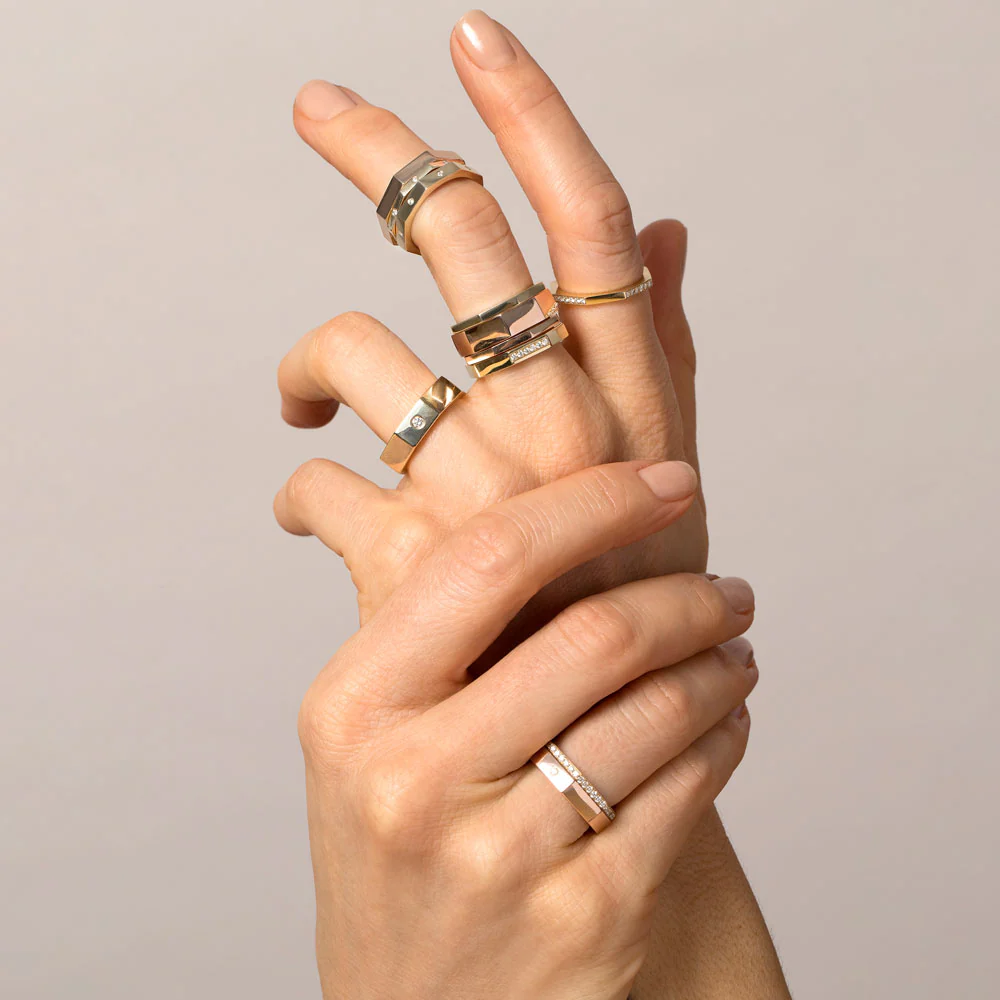 Segmented Half Hoop Band - 3mm - Image 3