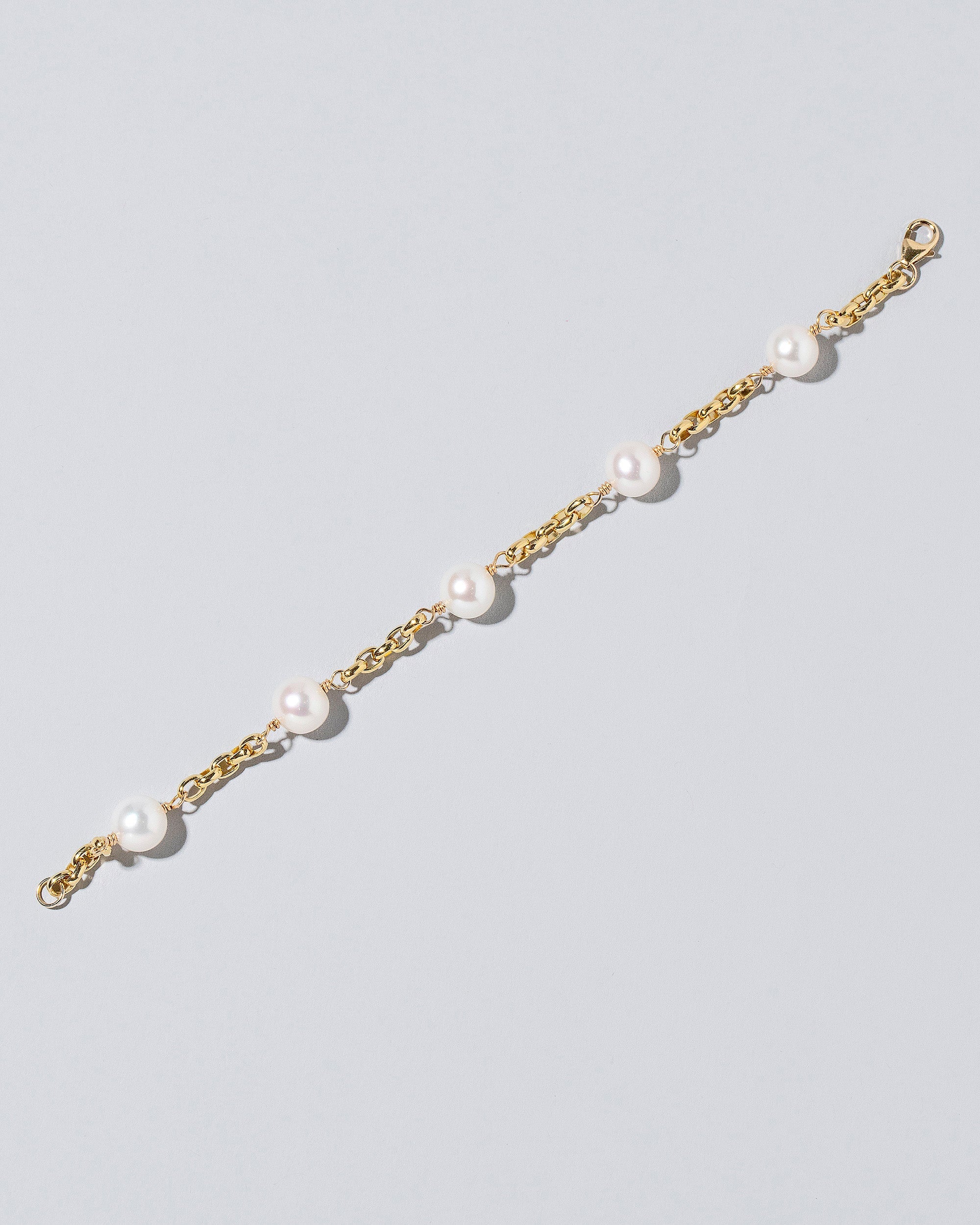 Pearl Station Bracelet Short Loop Chain - Image 6