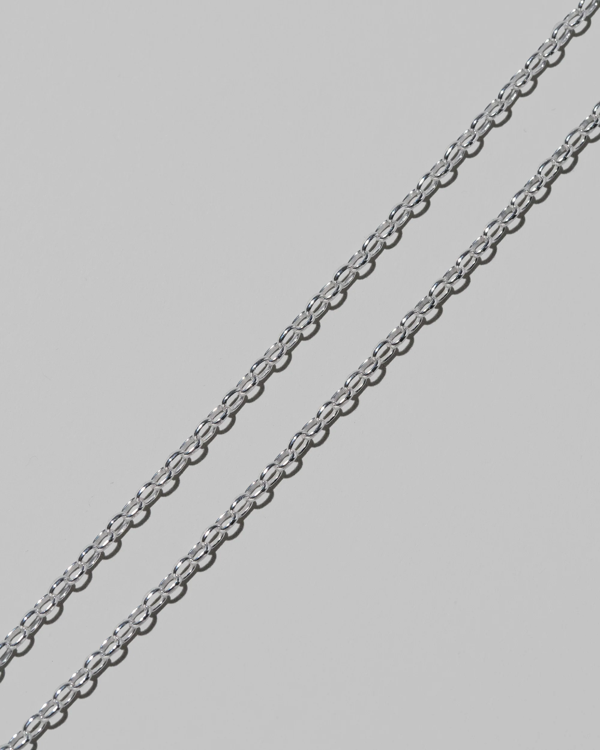 Sterling Silver Short Loop Chain Necklace - 2.5mm - Image 2