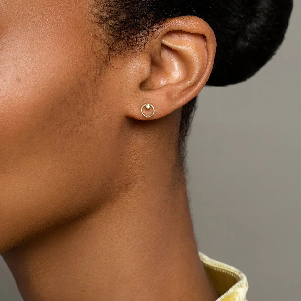 Full Moon Stud Earring Single - Image 8