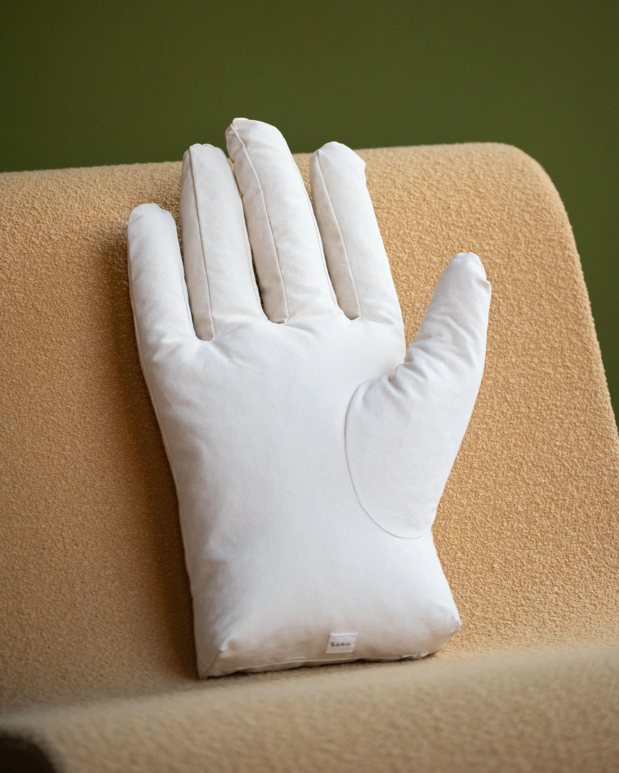Cotton Canvas Soft Sculpture Hand Pillow - Image 2