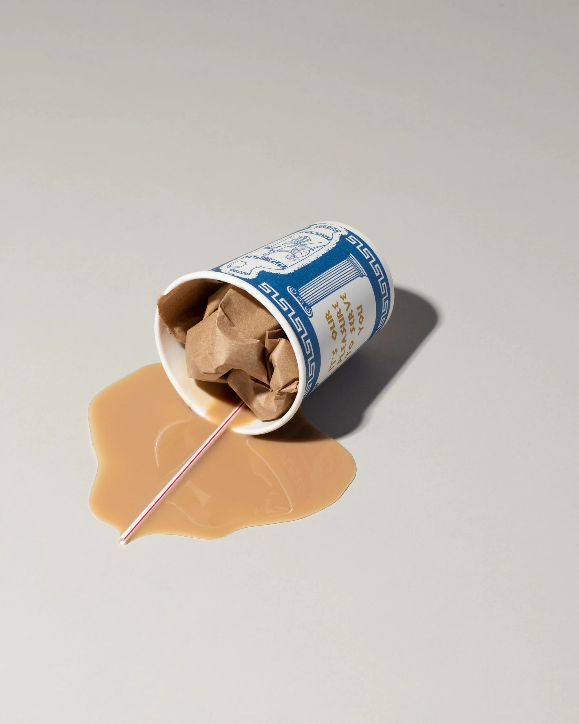 Faux Diner Coffee To-Go Spill
