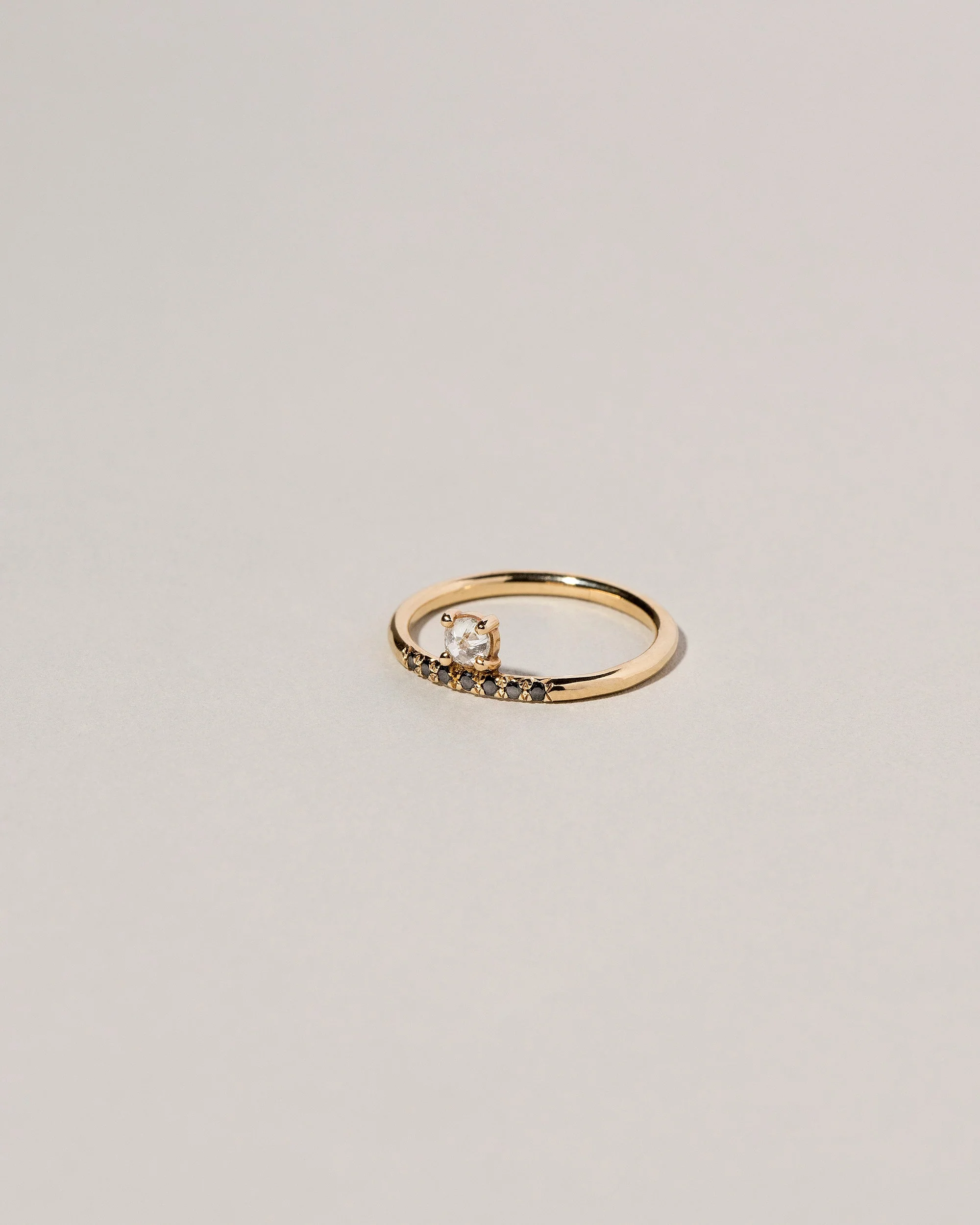 Stacked Ring - White & Black Diamond - Image 2