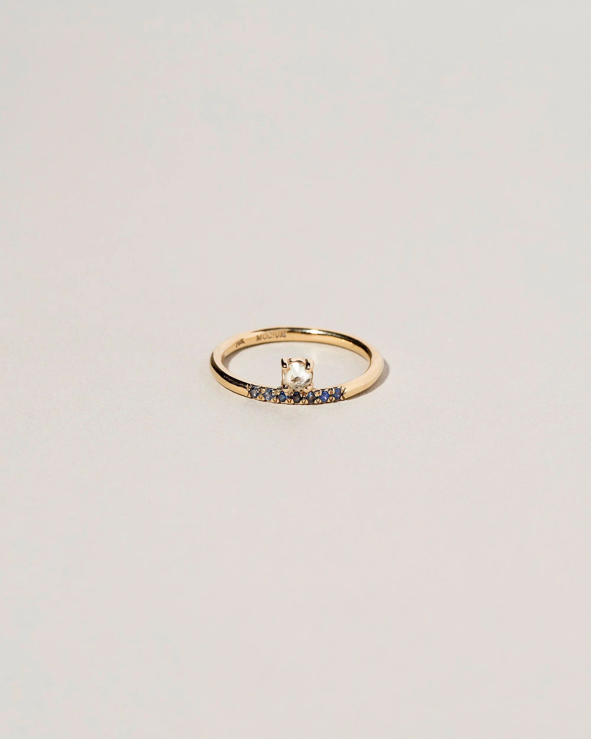 Stacked Ring - White Diamond & Sapphire