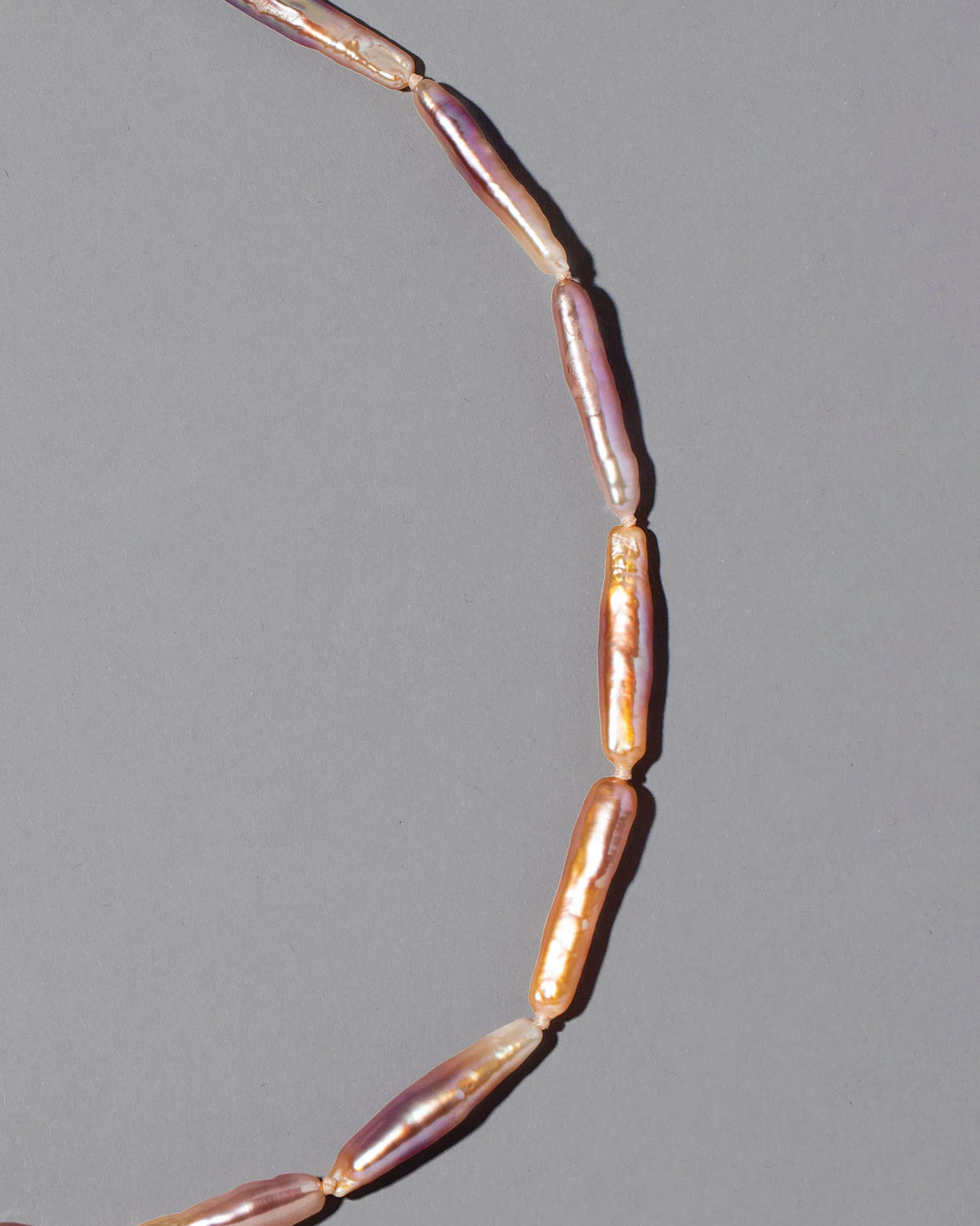 Stick Pearl Strand Necklace - Blush - Image 3